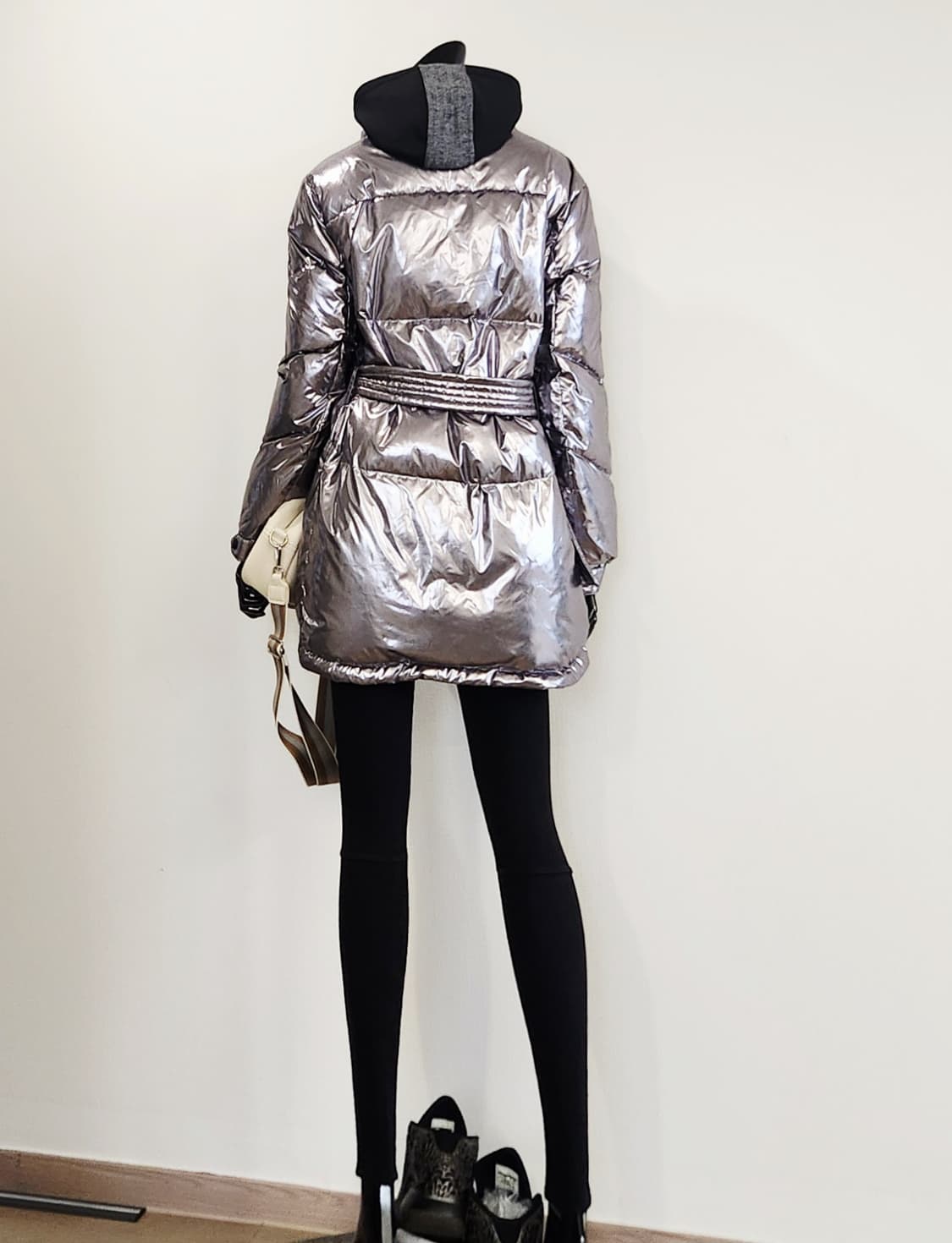 메탈실버 패딩점퍼  상품이미지5