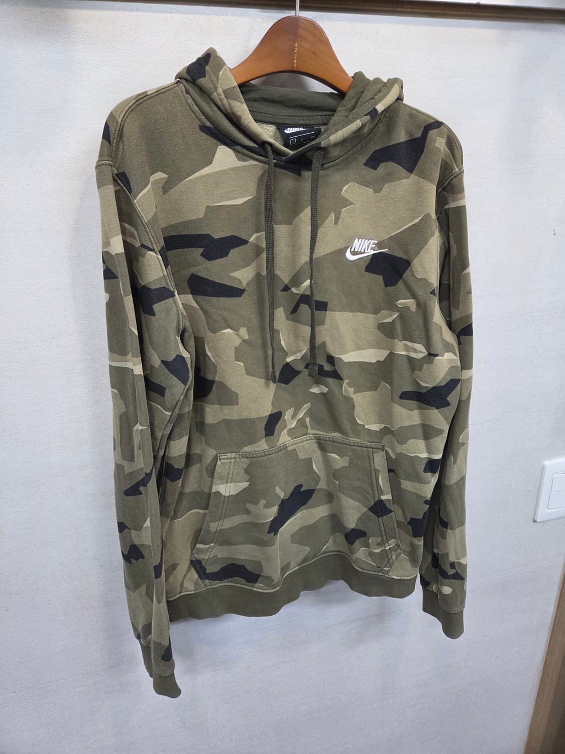 나이키 해외판 nsw 클럽 기모 카모 후드티 s 상품이미지5