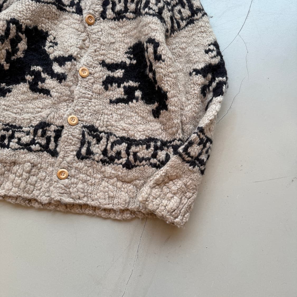 vtg 헤비 울 코위찬 니트 가디건 상품이미지2