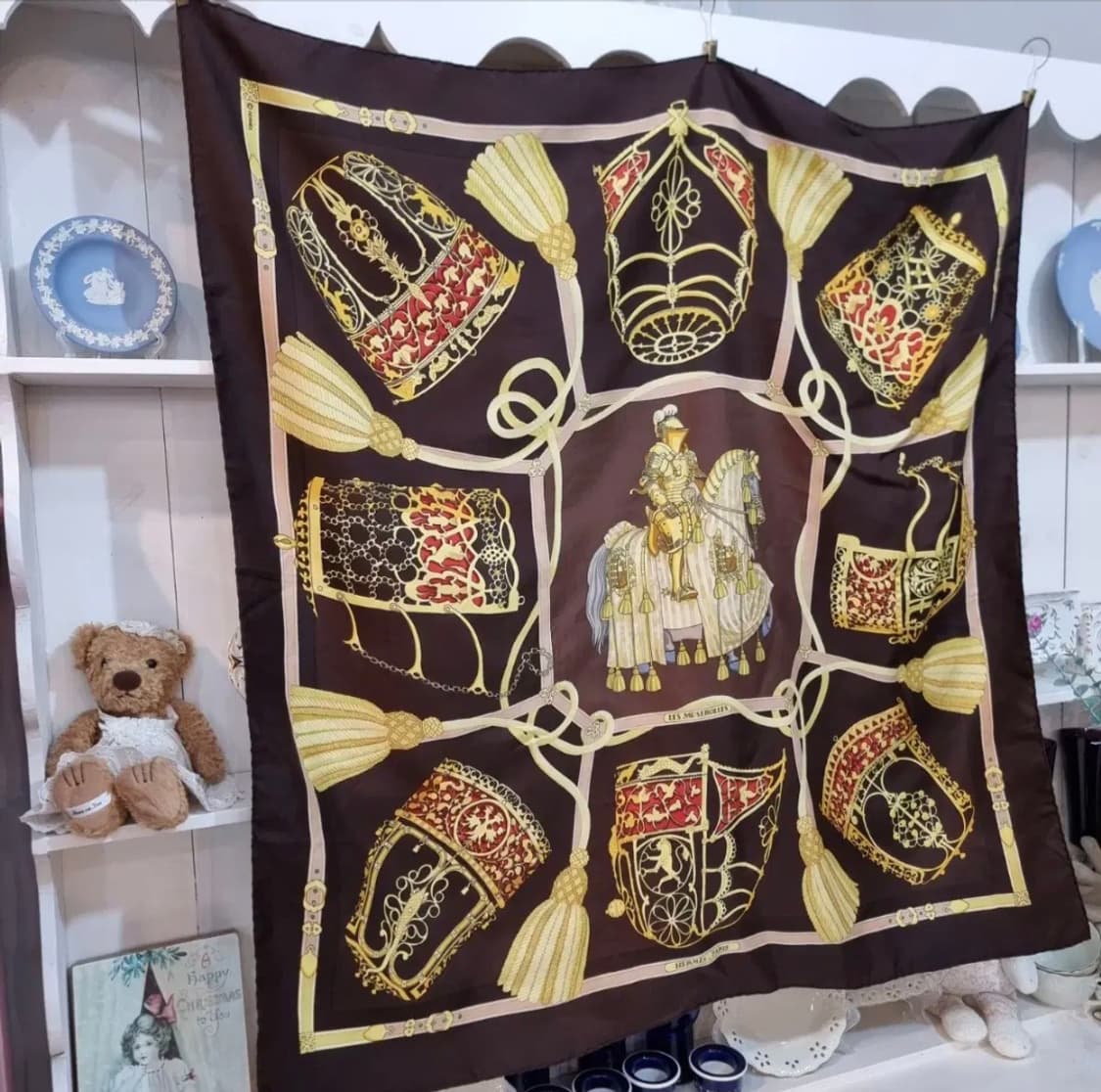 에르메스 빈티지 실크 스카프 까레90 레 뮤즈롤 상품이미지7