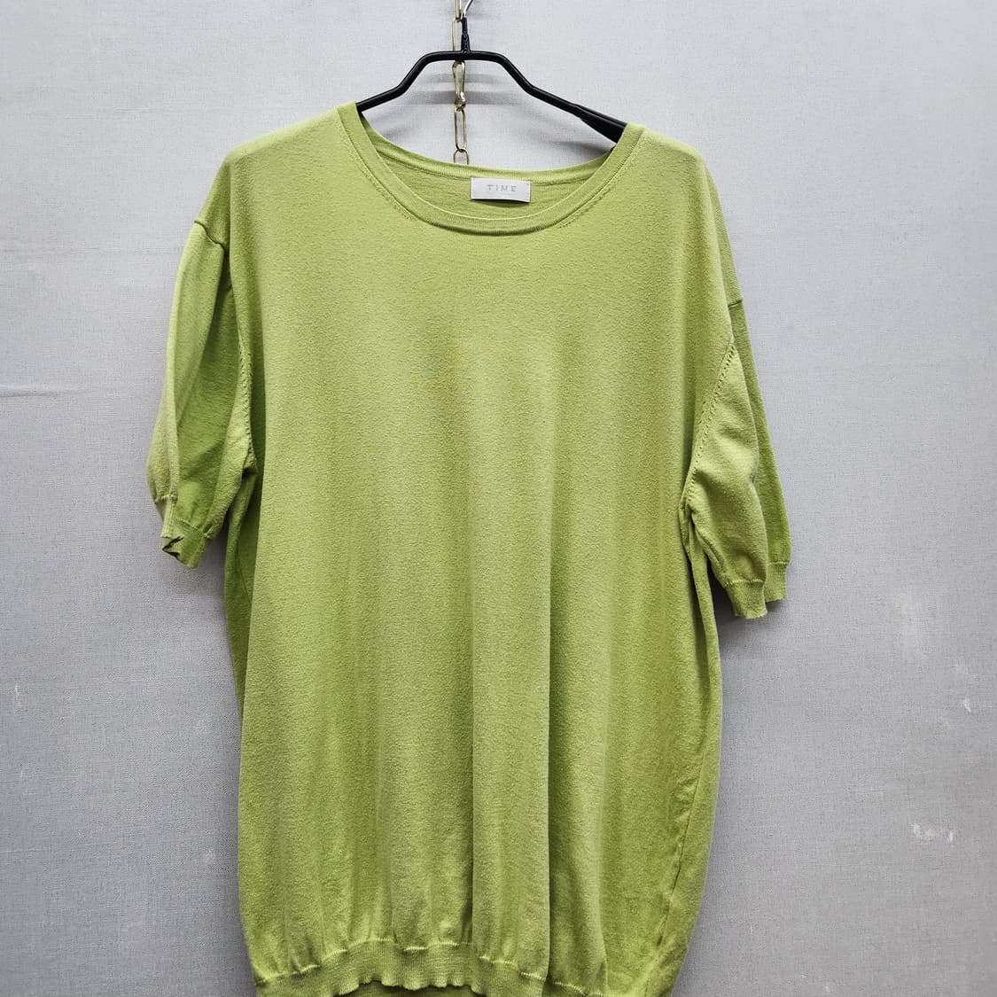 한섬 타임 코튼100% 반팔 니트 105(L~XL) 상품이미지1