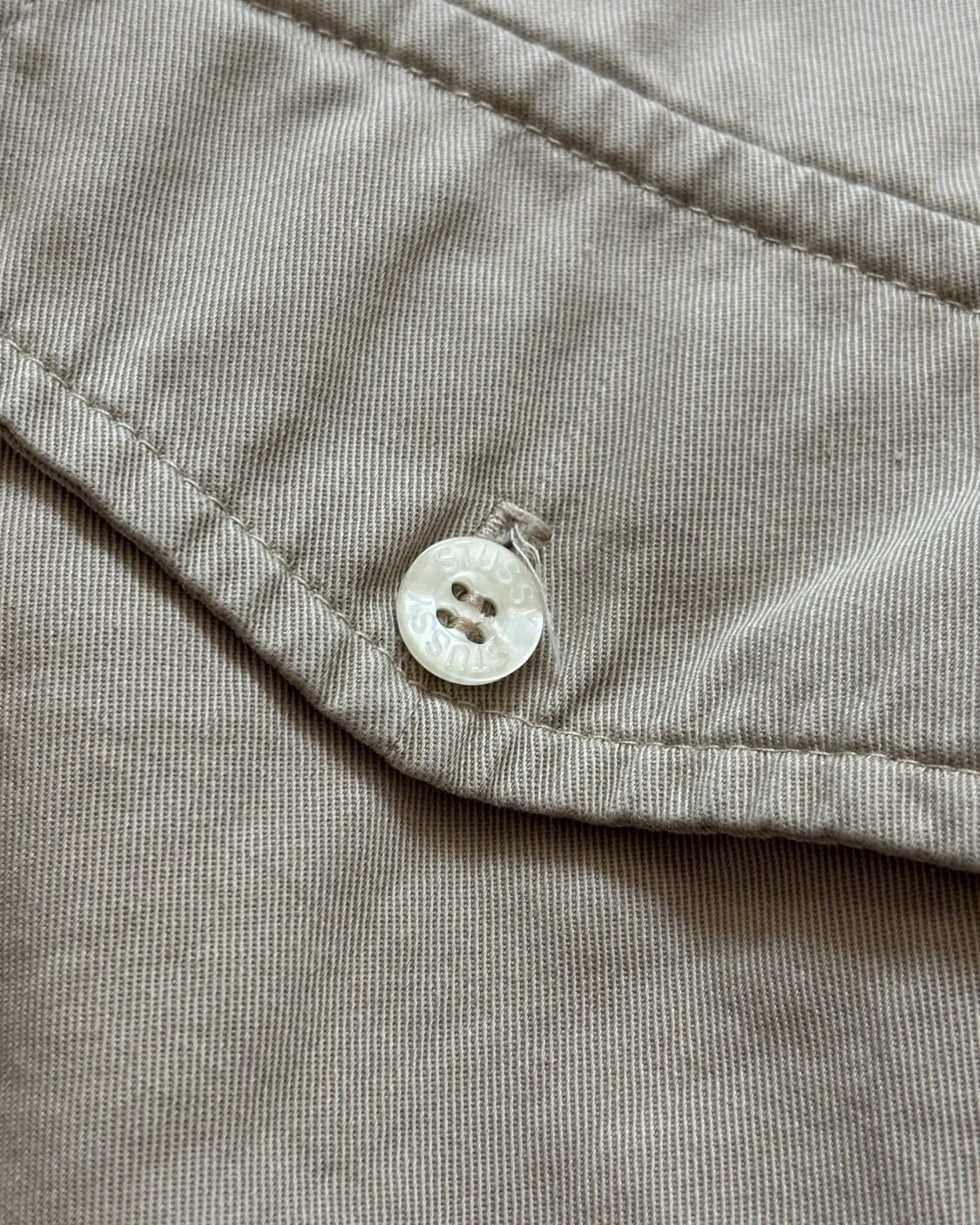 Stussy 스투시 90’s 베이지 반팔 셔츠 상품이미지5