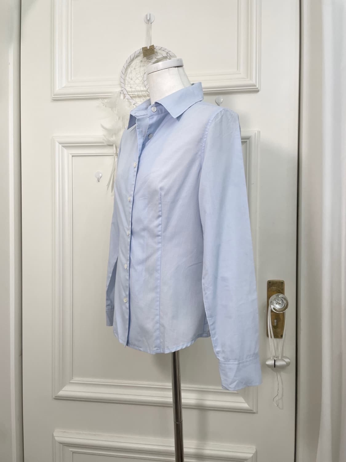 sky blue basic line shirt 상품이미지2
