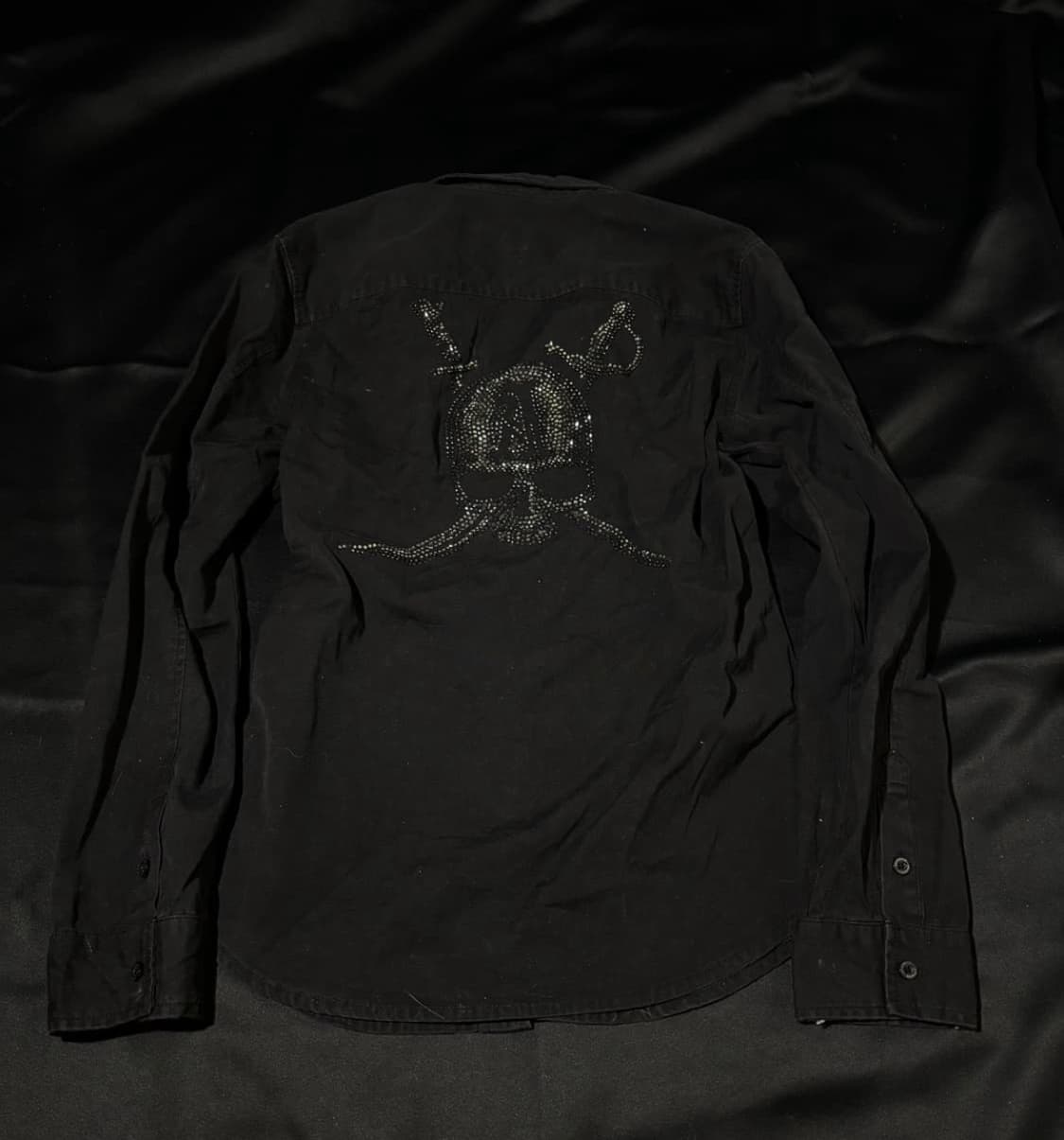 "Abordage" 00's Cubic Skull Black Shirts 상품이미지1