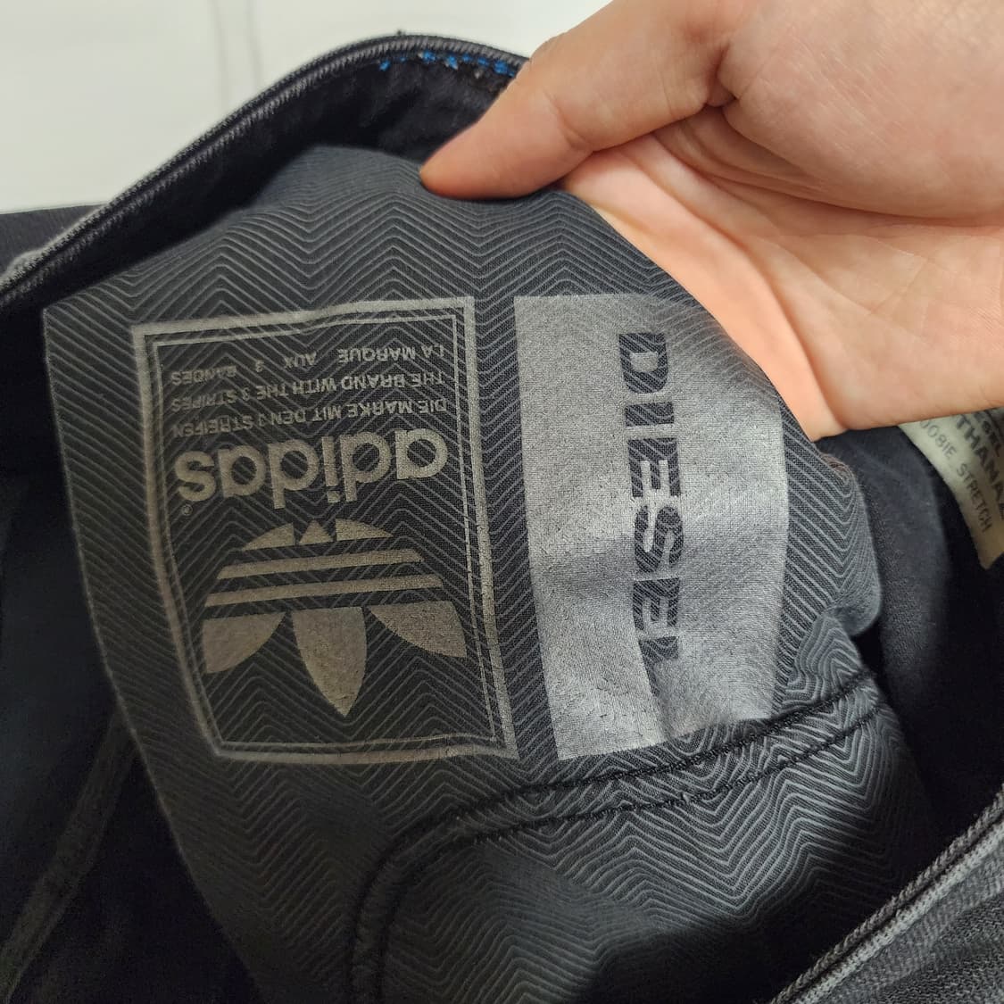 디젤 x 아디다스 흑청 락시크 데님팬츠 상품이미지8