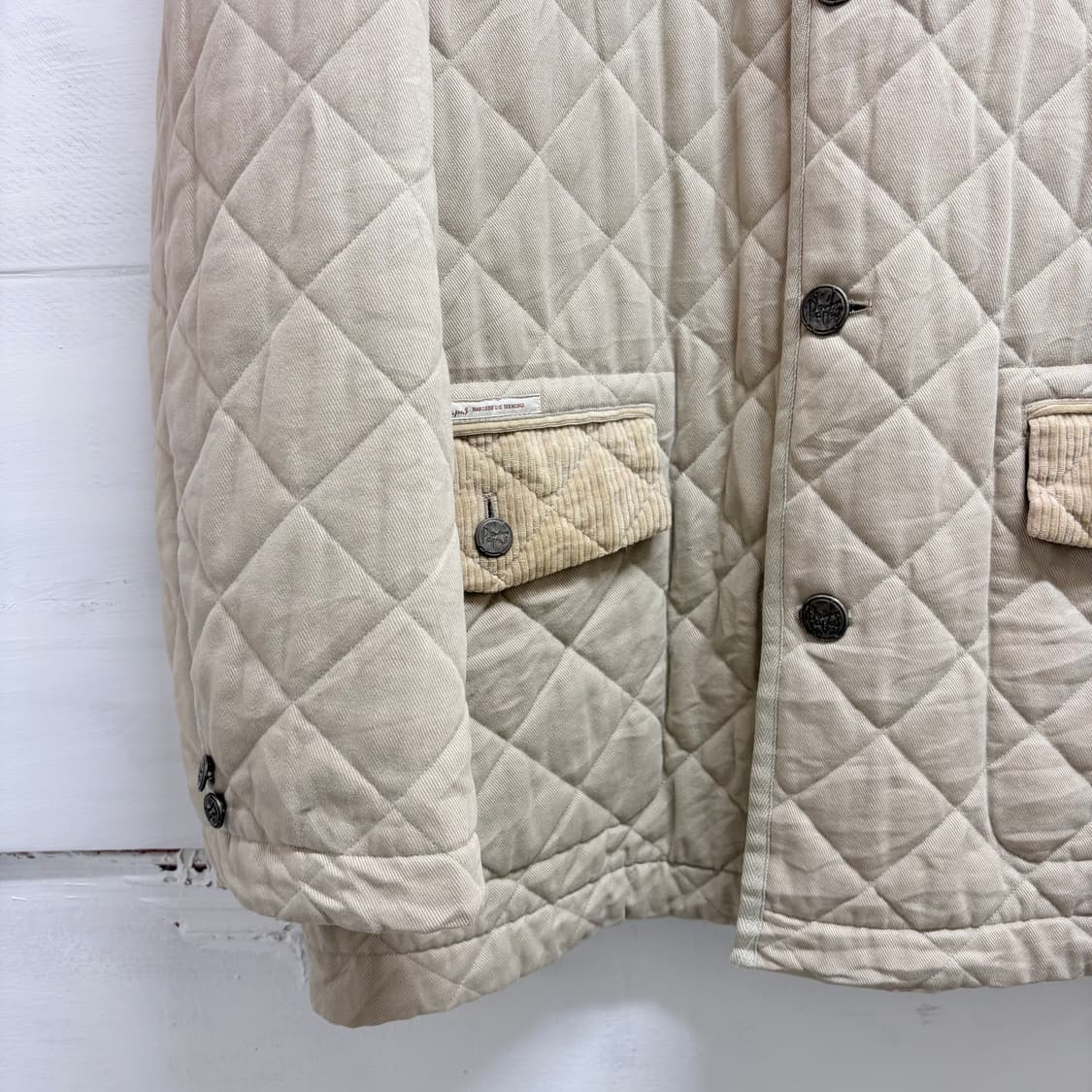 PAPAS 파파스 코듀로이 퀼팅 자켓 L 상품이미지3