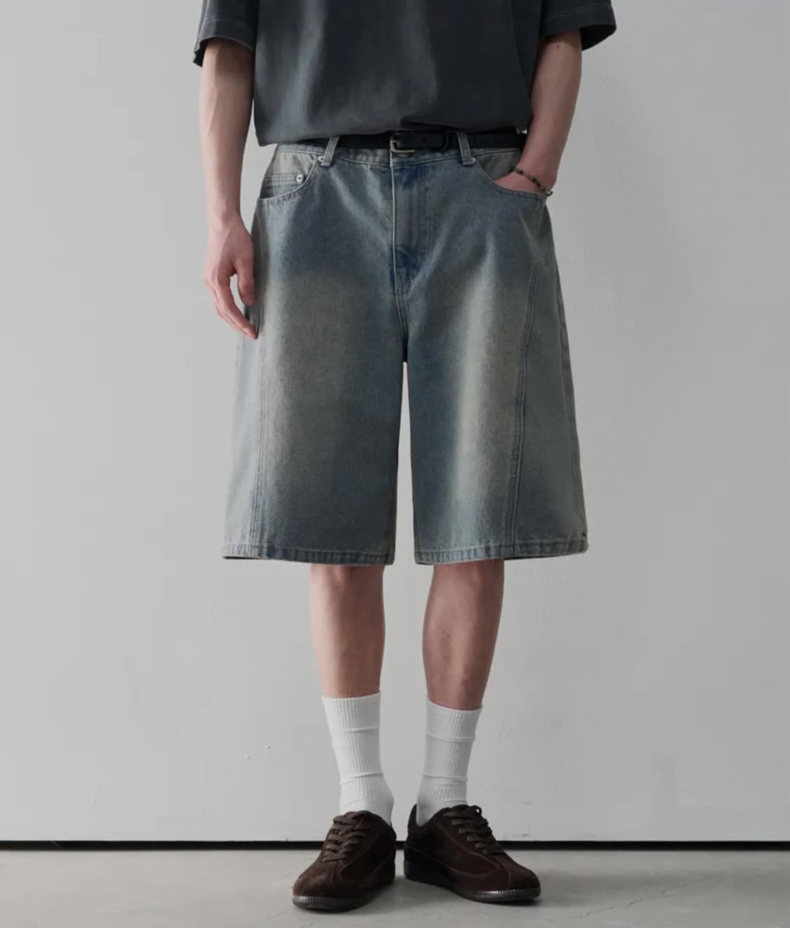 [새제품] 아워데이즈 버뮤다 데님 팬츠 상품이미지1