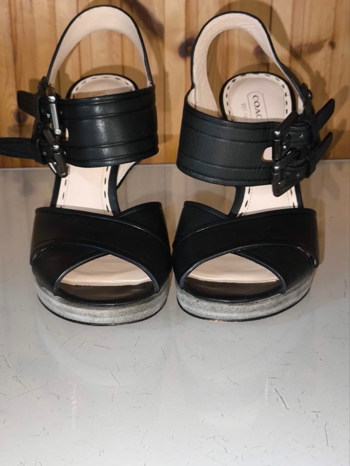 6b 230mm 코치 지아나 플랫폼 스트랩 샌들 힐 11cm 상품이미지3