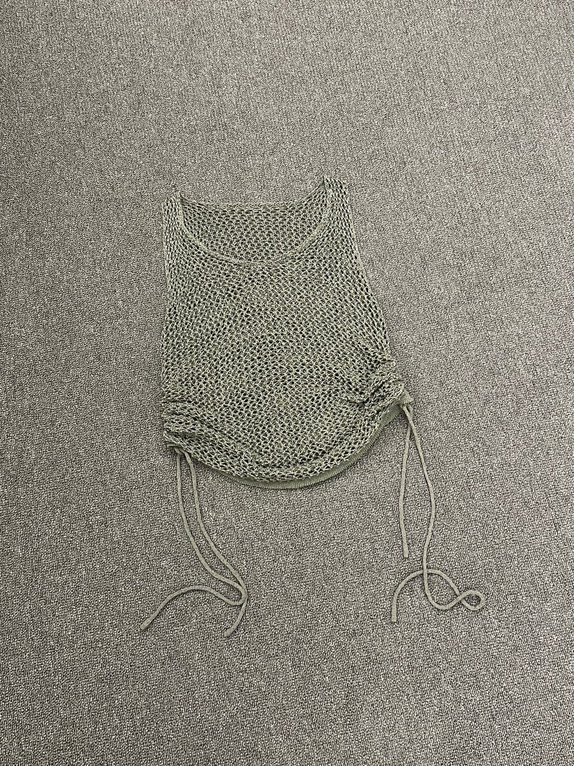 OS)Japanese vintage 여성 브라운 그물 나시 상품이미지3