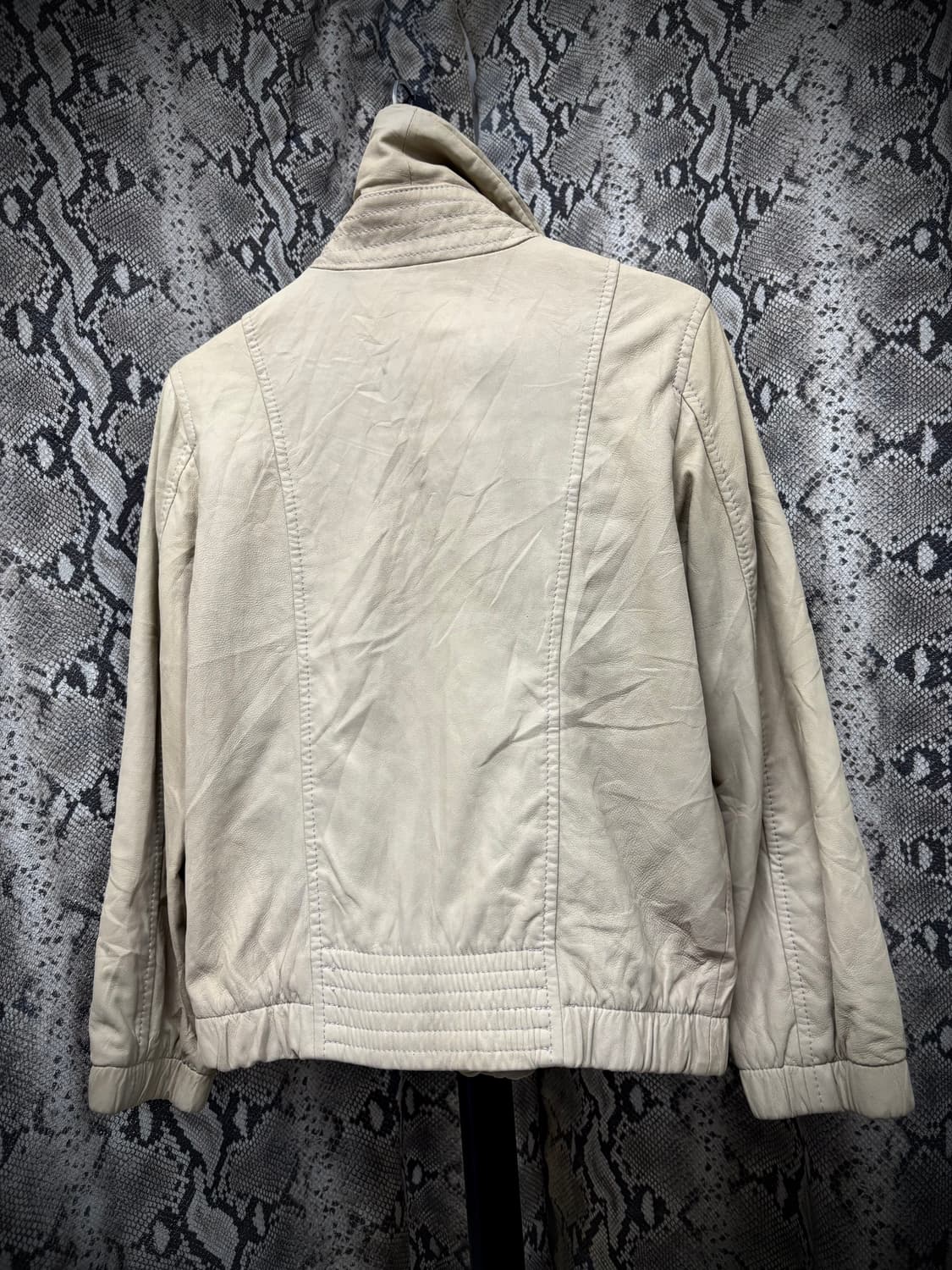 [Y2K]High-Neck Sand Bomber-Fit SheepSkin 상품이미지7