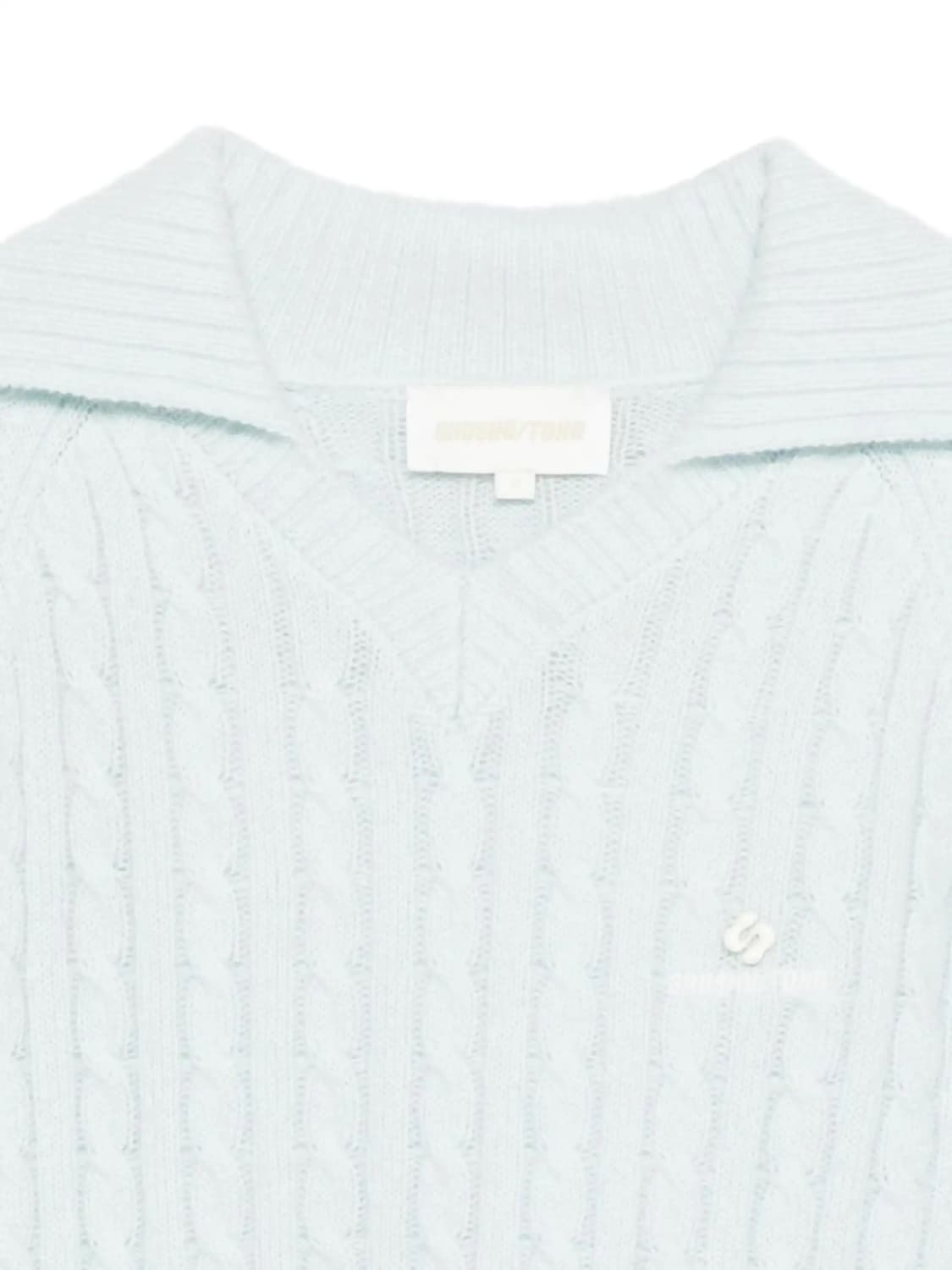 [6,8,10]슈슈통 25fw 캐시미어 브이넥 니트/블루 상품이미지3