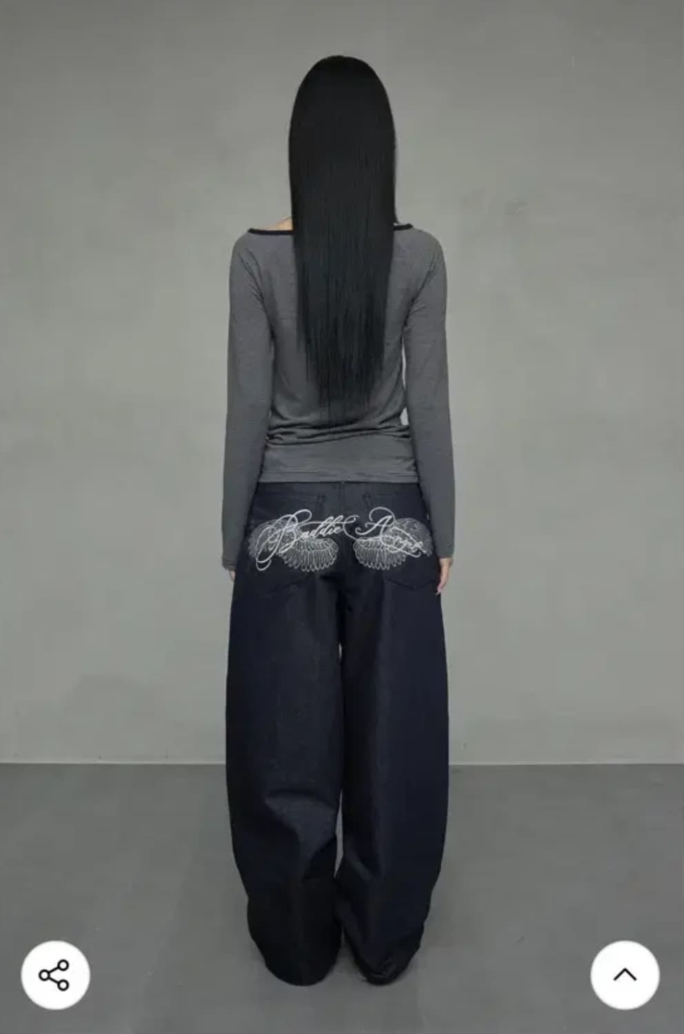 니어노어 배디 엔젤 데님 와이드 팬츠 인디고 1사이즈 상품이미지1