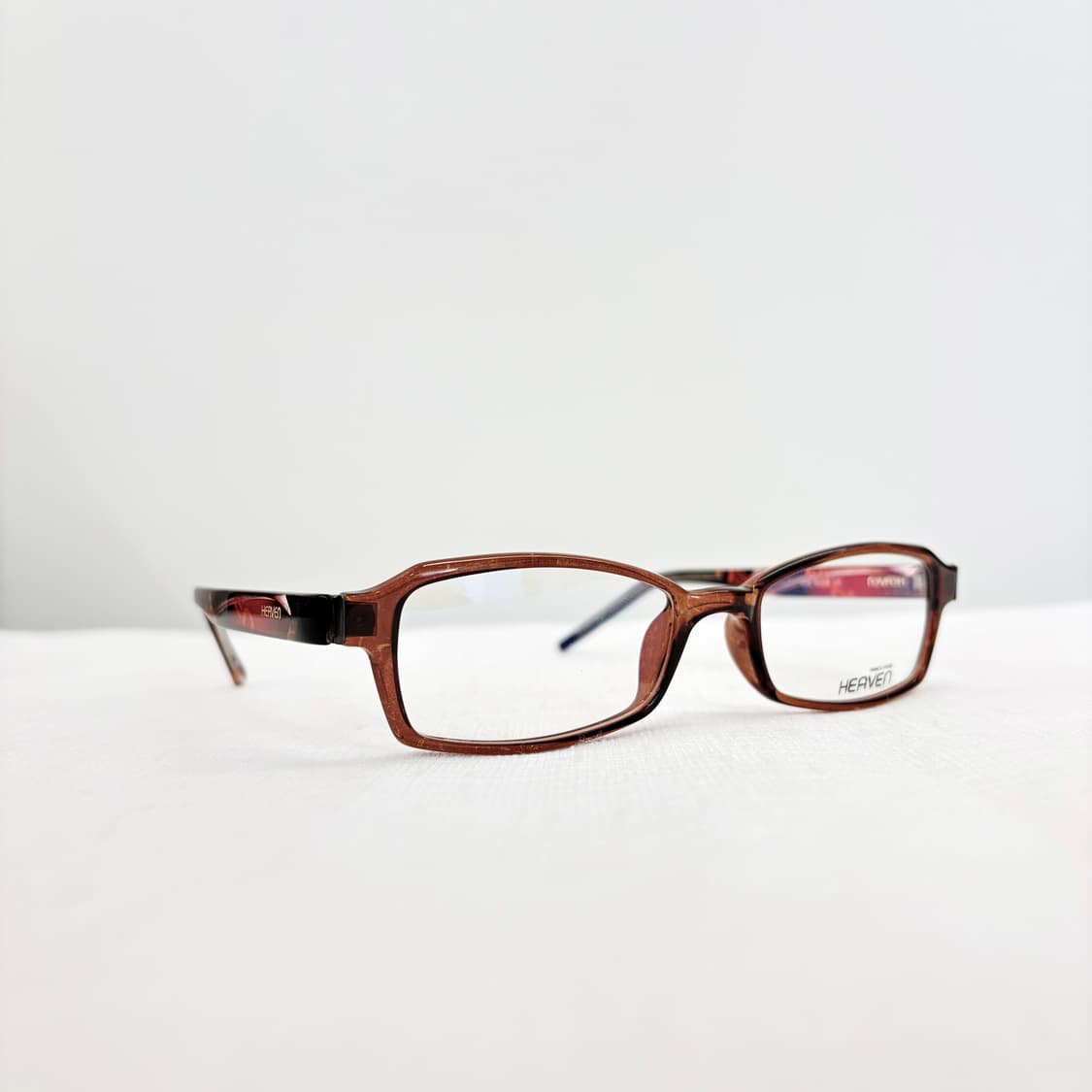 HEAVEN 브라운 스퀘어 빈티지 뿔테 상품이미지3