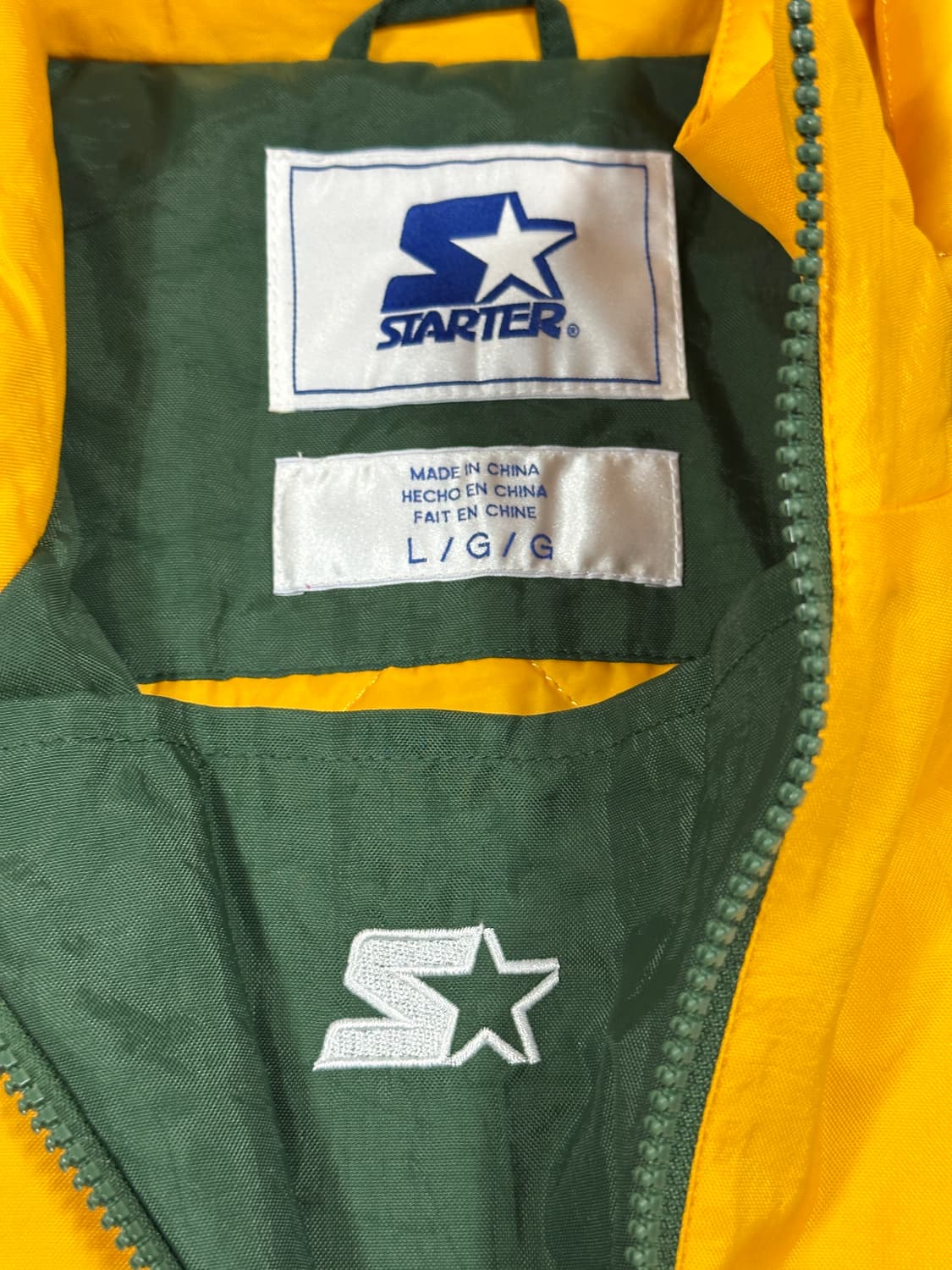 90s 스타터 그린베이 패커스 아노락 풀오버 자켓 L 상품이미지4