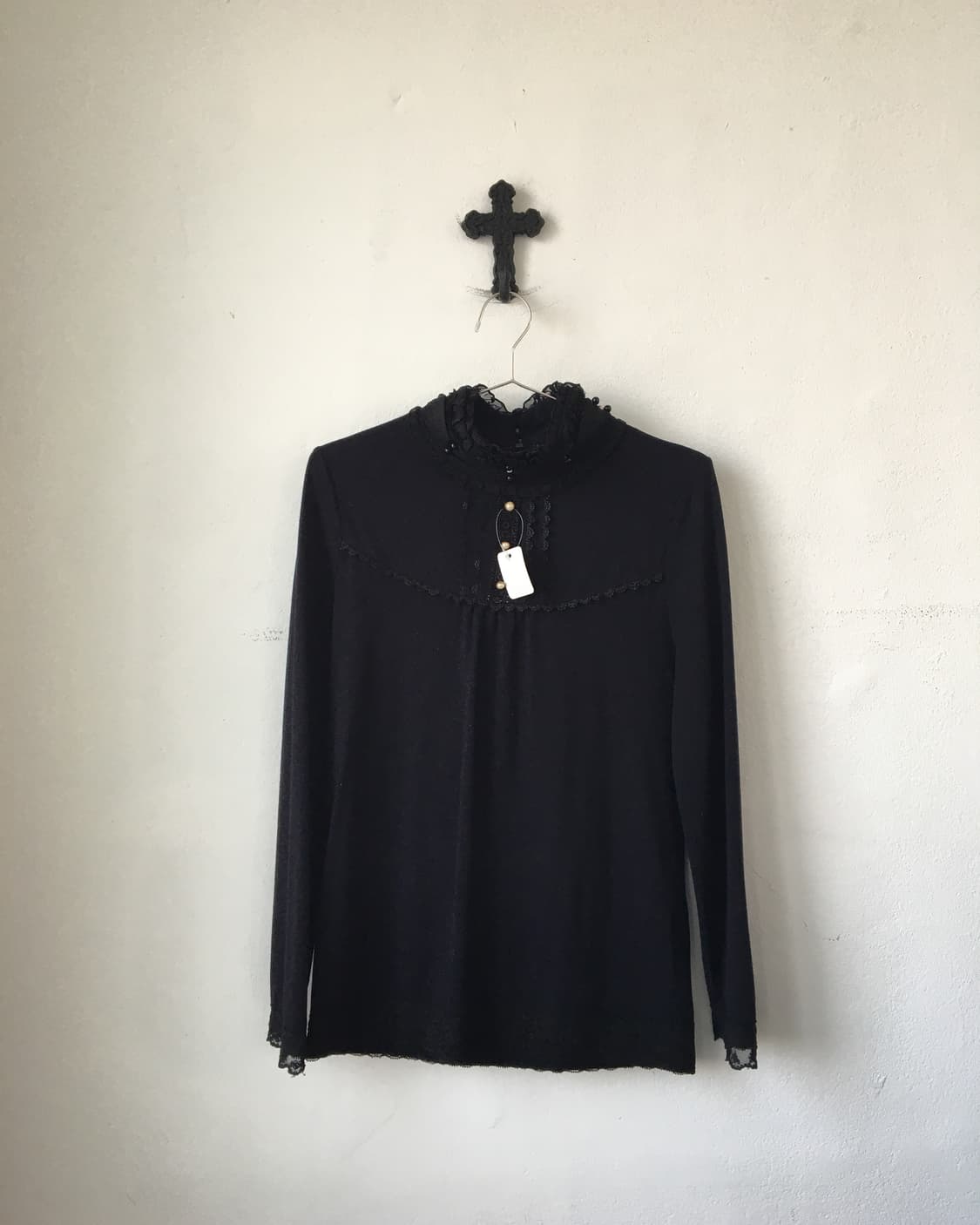 Frill point high neck sleeve 상품이미지2