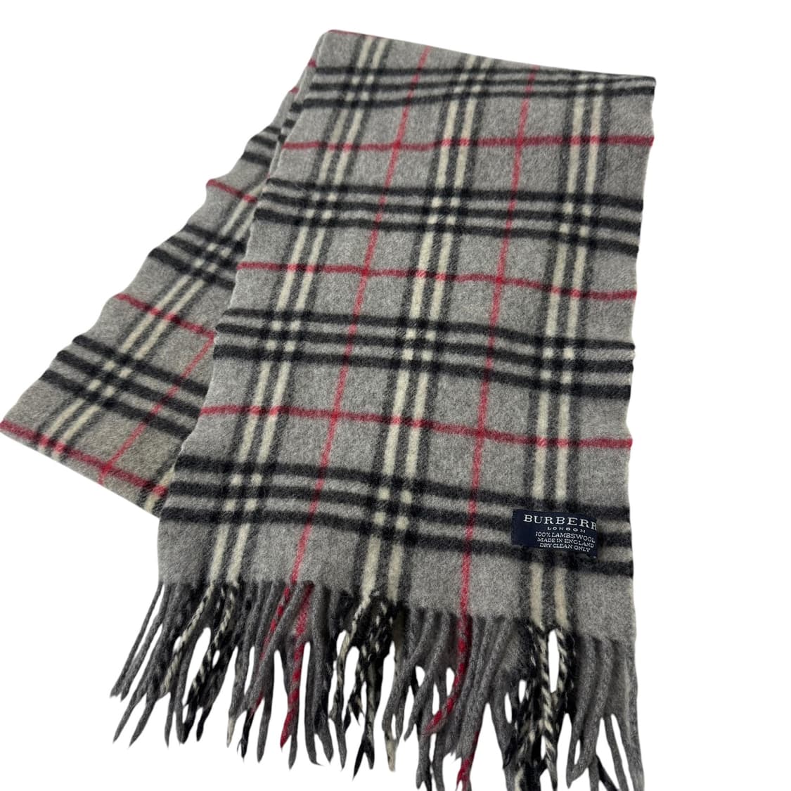 정품 버버리 노바체크 그레이 렘스울 머플러 상품이미지1