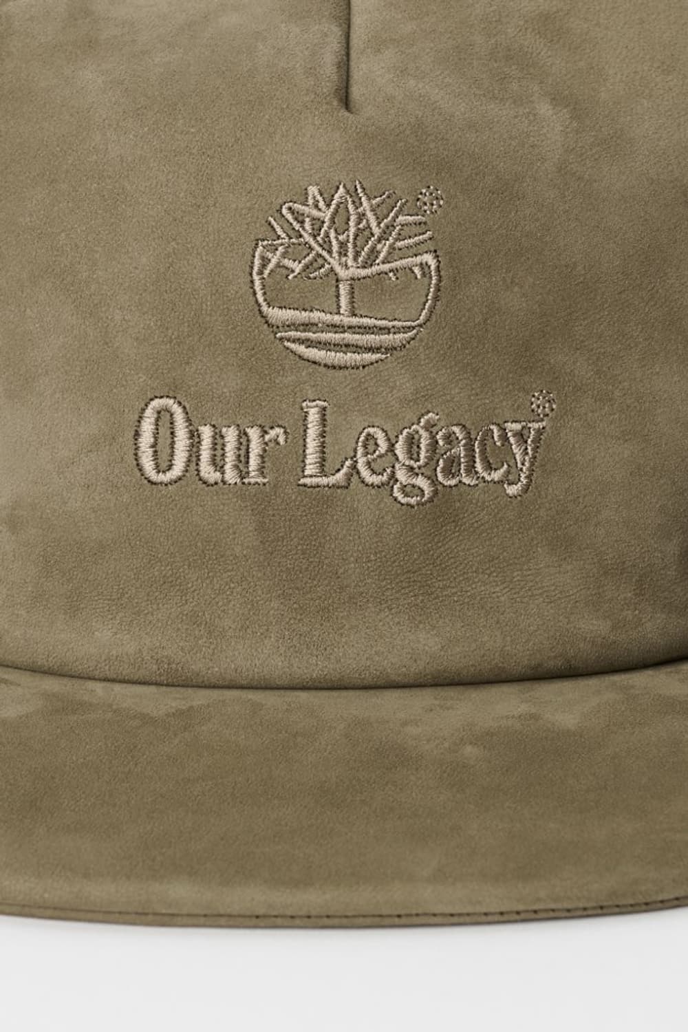 아워레가시 x 팀버랜드 고트스킨 양가죽 볼캡 모자 올리브 카키 상품이미지3