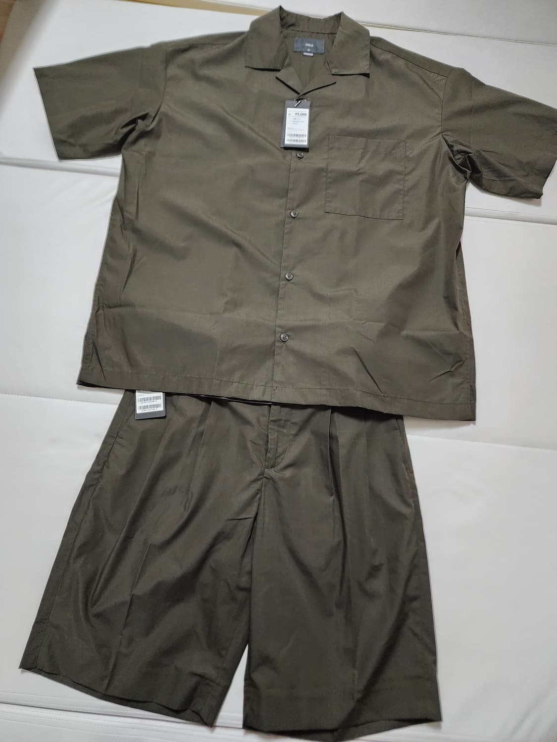 지오지아앤드지반팔반바지셋업세트브라운 상품이미지1