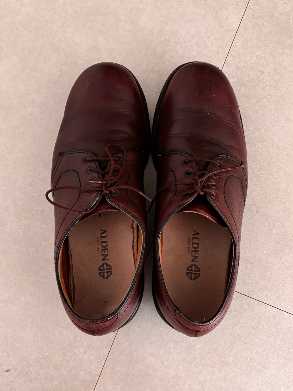 알든 빈티지 308 더비 슈즈 / US10 (280) / 다크 브라운 상품이미지3