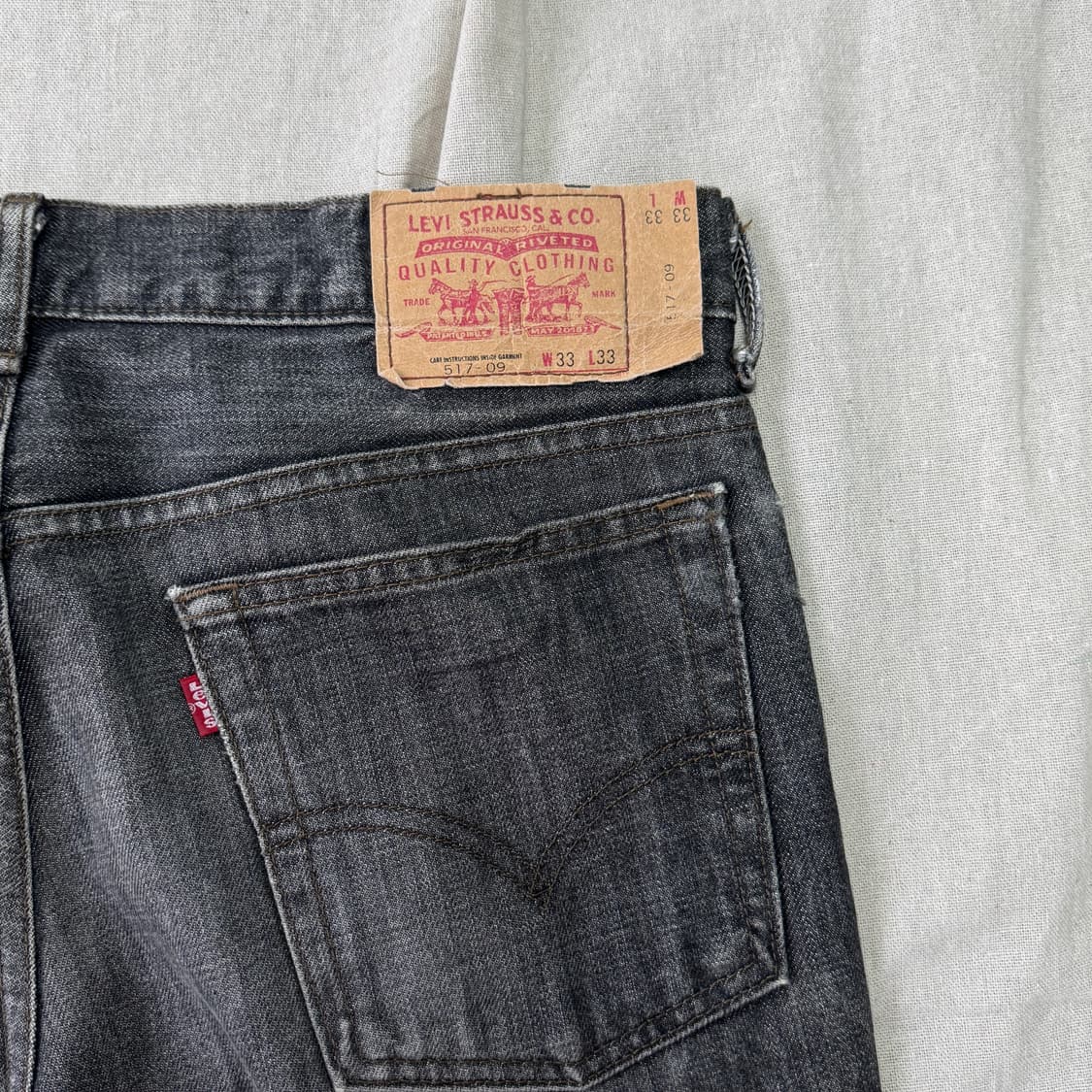 리바이스 00s 재팬 빈티지 그레이브라운 517 33 상품이미지7