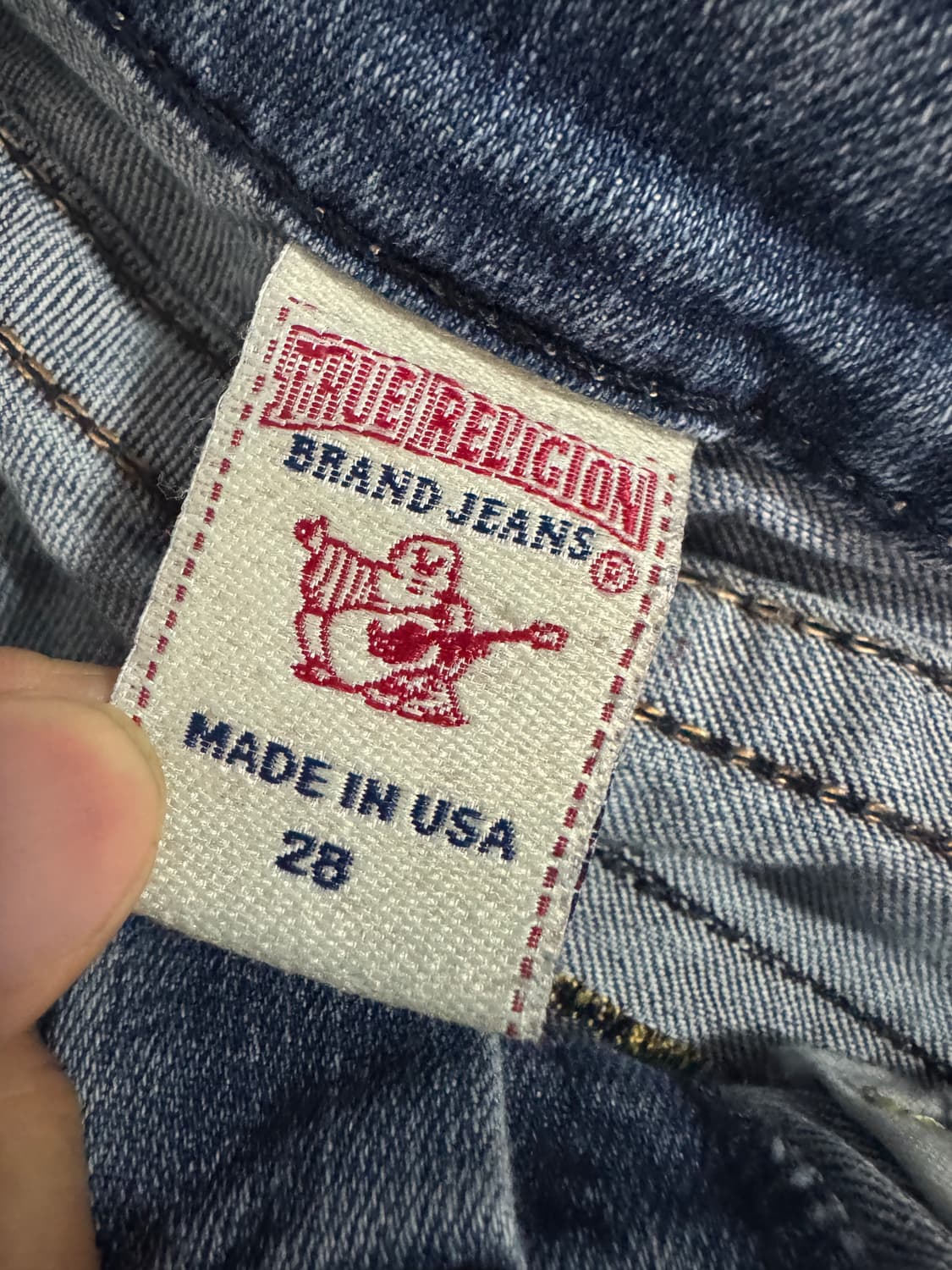 여성 트루릴리젼 밑단 스크래치 스판 스키니 데님팬츠 상품이미지3