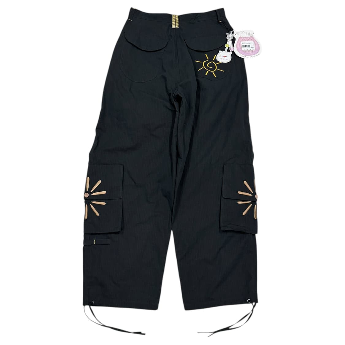 루나키후 엑스톤즈 우먼 해바라기 카고팬츠 바지 블랙 1 상품이미지3