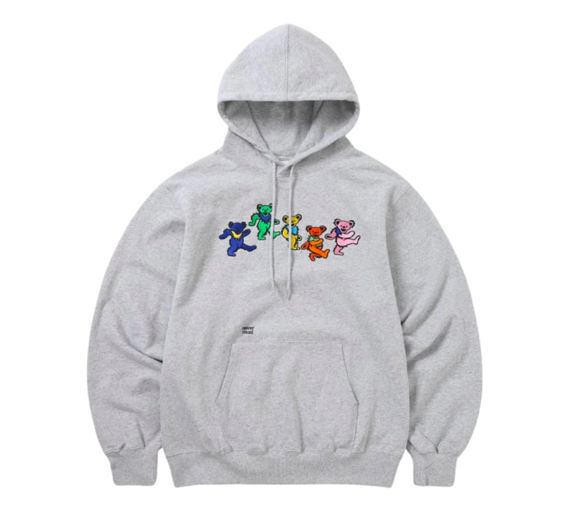 [판매] 디스이즈네버댓 댄싱베어 후드티 헤더그레이 L (새상품) 상품이미지1