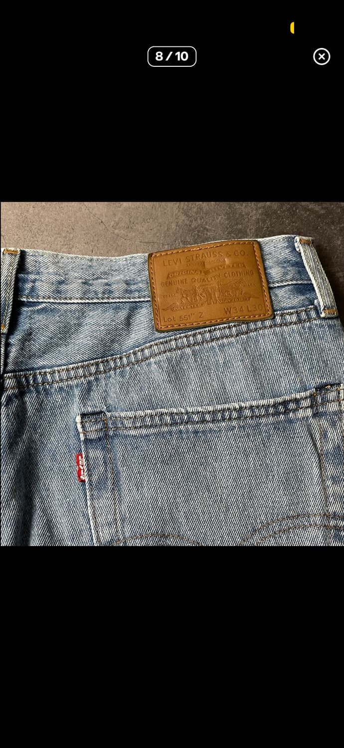 Levi’s 리바이스 551 어센틱 스프레이트 핏 데님 팬츠 A00642 상품이미지8