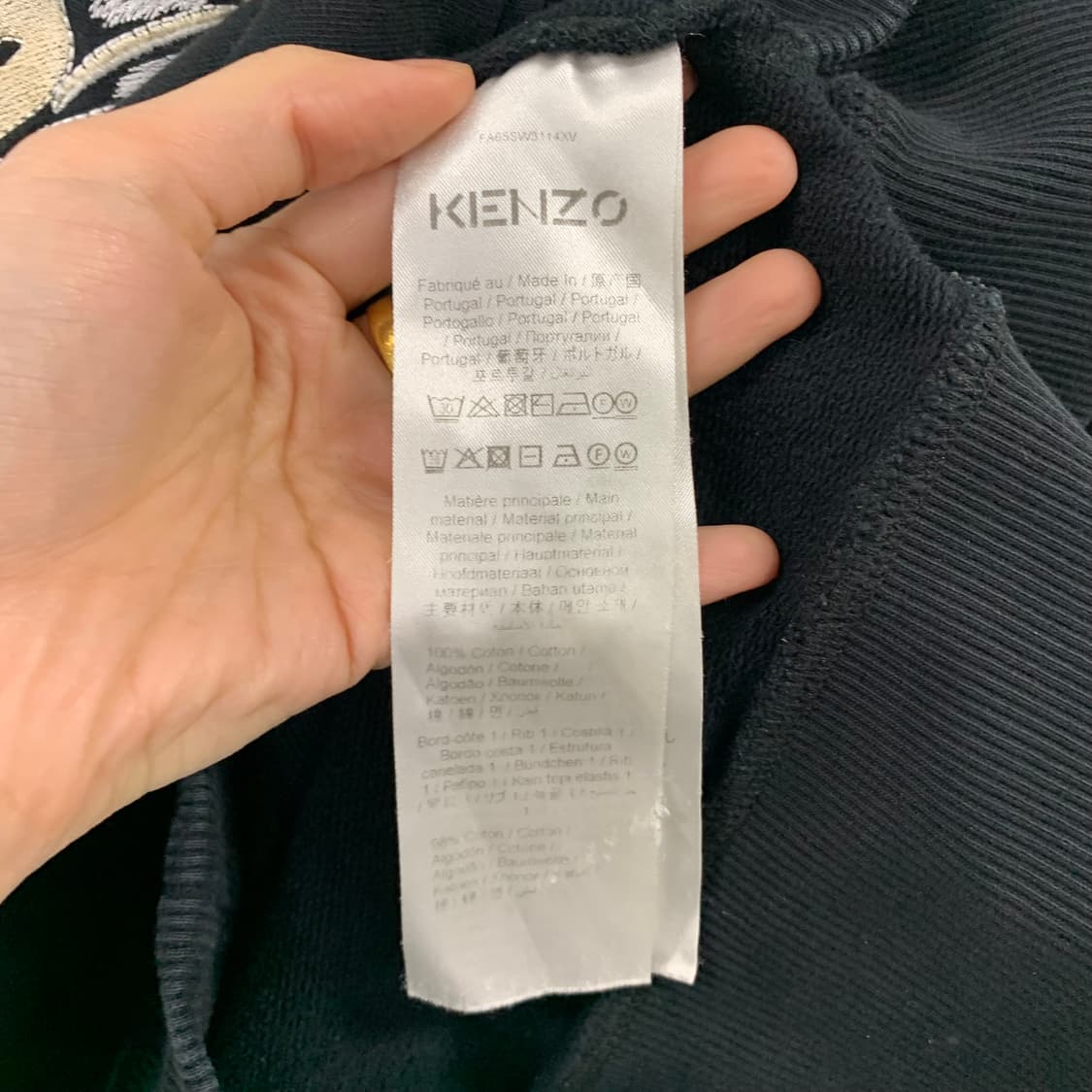 겐조 빅로고 블랙 후드티 상품이미지5