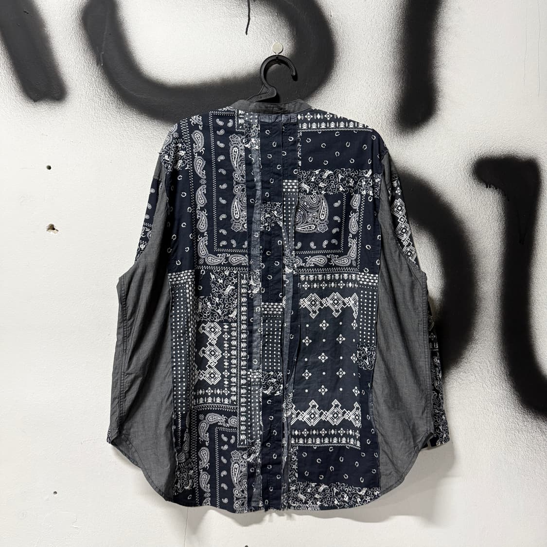 VTG 빈티지 리메이크 페이즐리 패턴 그런지 차이나카라 셔츠 상품이미지2
