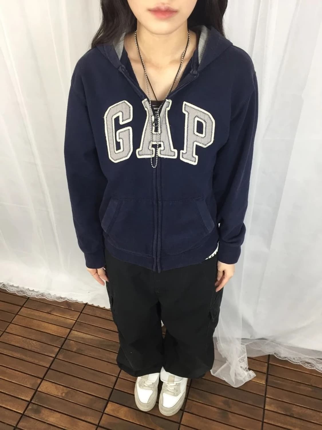 GAP Kids Big Logo Zip Hoodie 상품이미지2