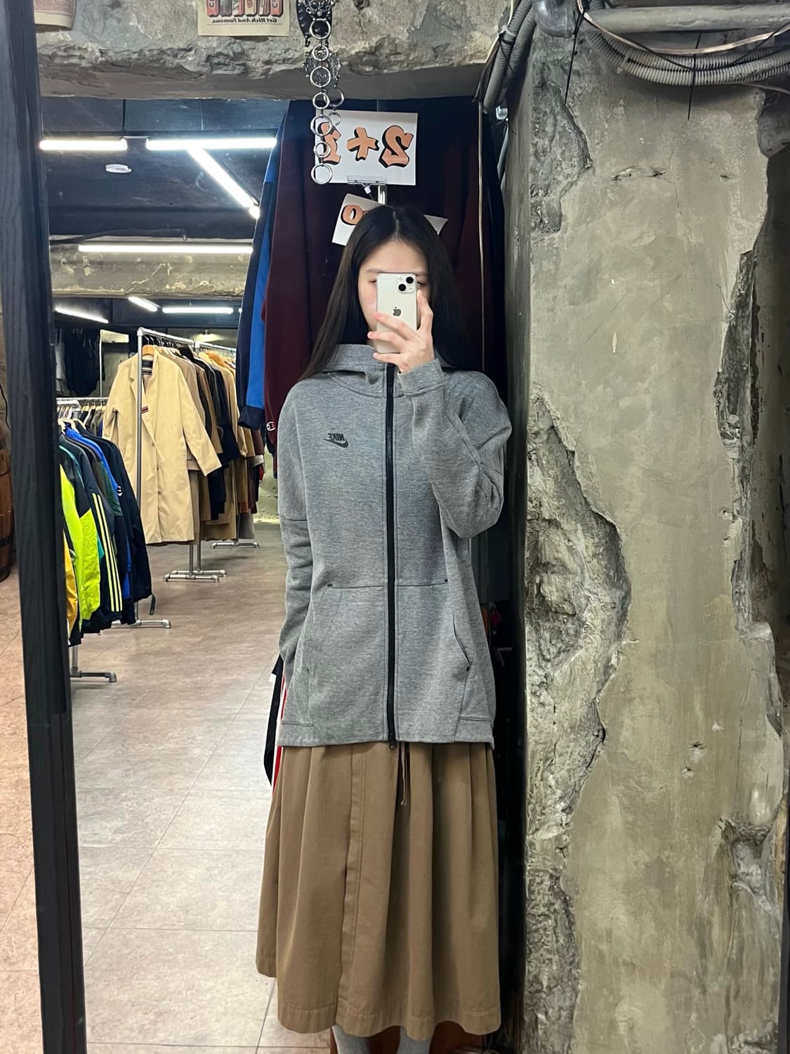 나이키 투웨이 후드집업 그레이 M #csz3516 상품이미지2