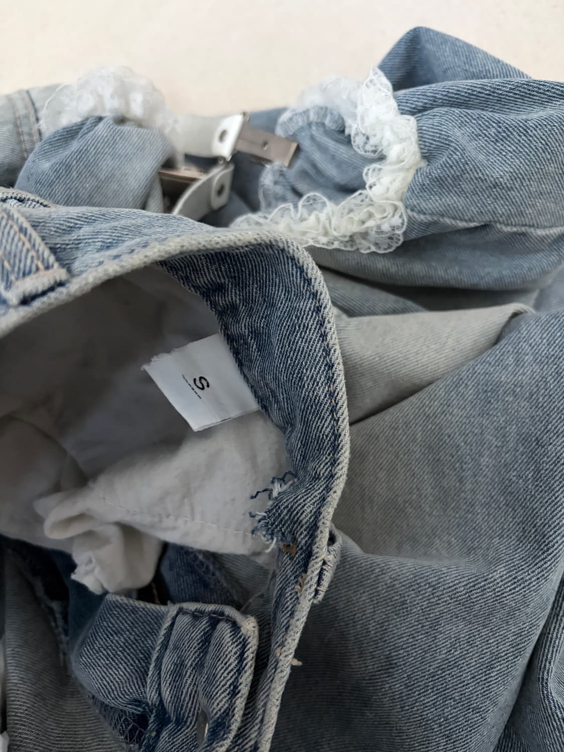 더미스테리어스호텔 가터 데님팬츠 상품이미지5