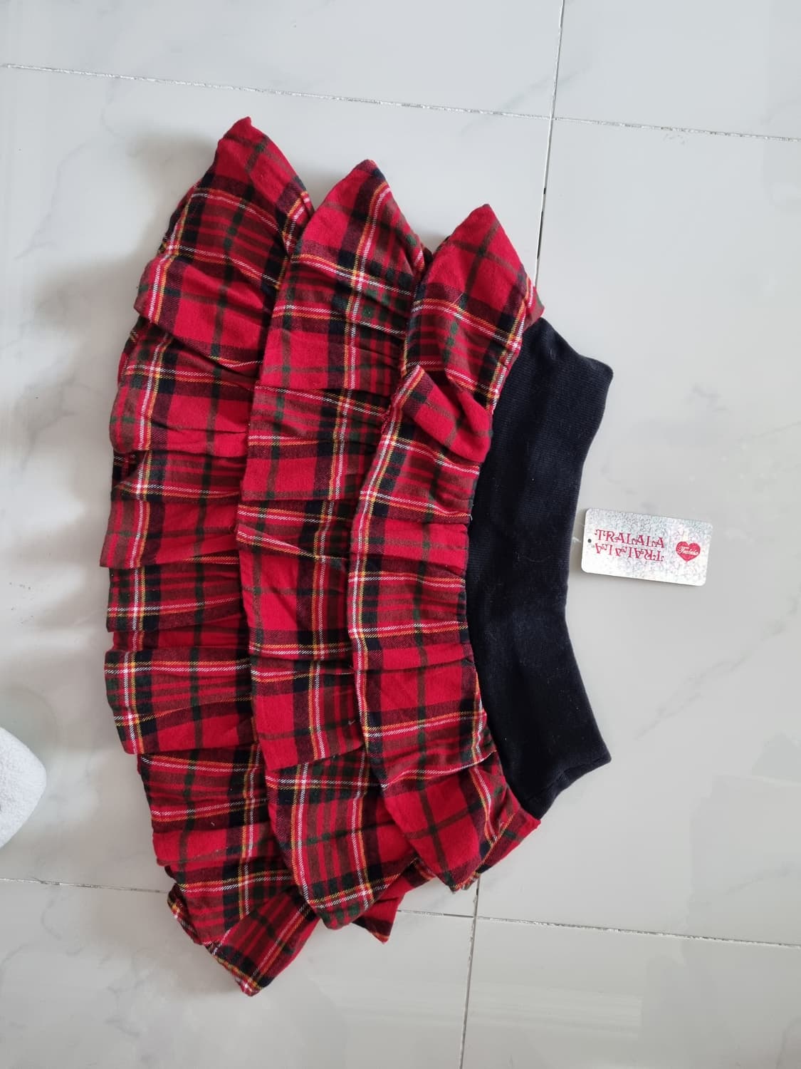 tralala 레드체크 스커트 상품이미지1