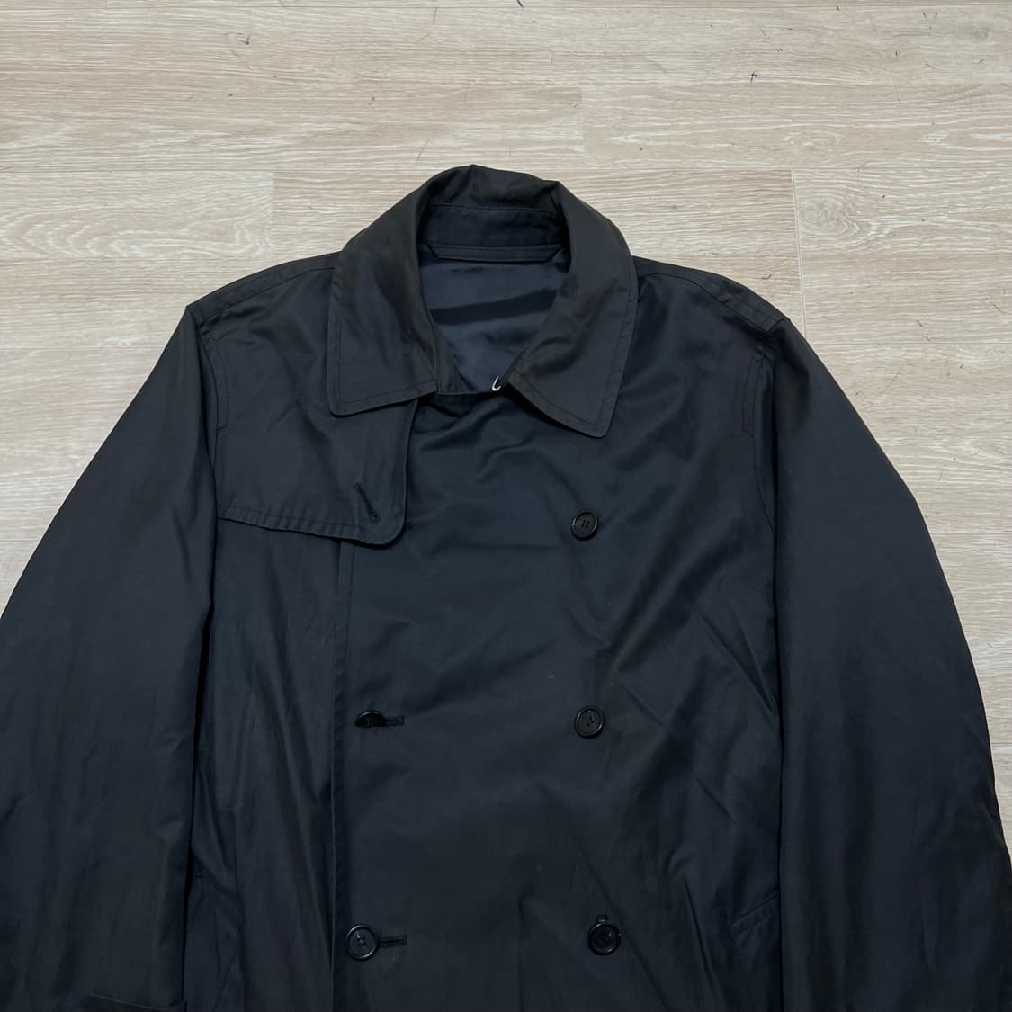 비바스튜디오 더블 트렌치 롱코트 [블랙] M/95 상품이미지2