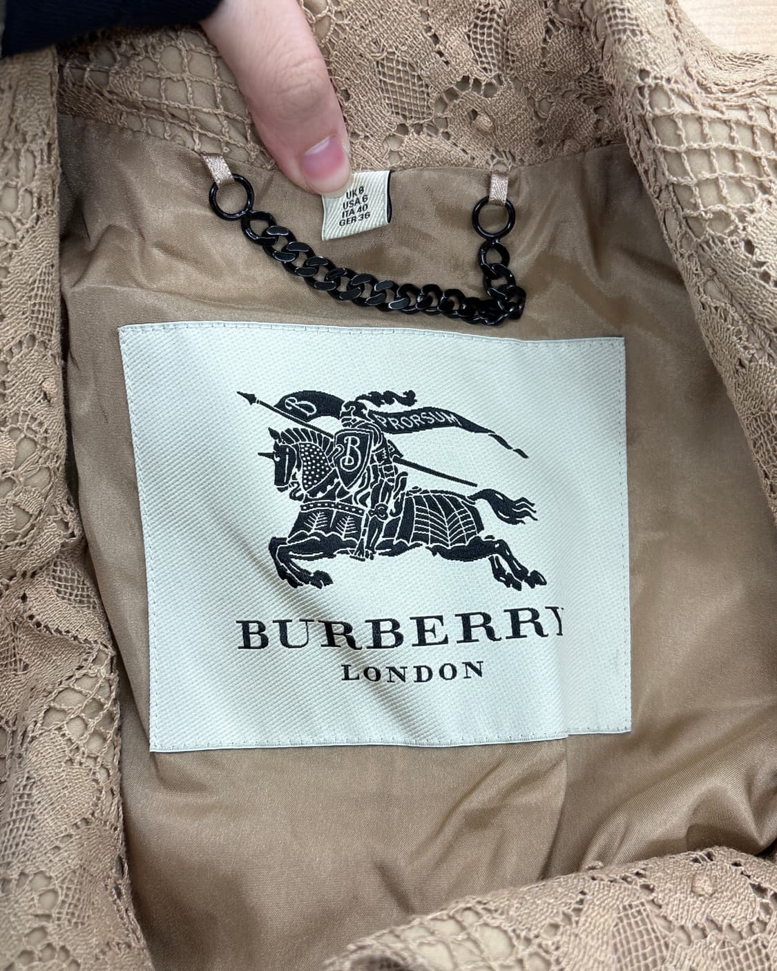 버버리 프로섬 브라운 레이스 벨티드 트렌치 코트 상품이미지7