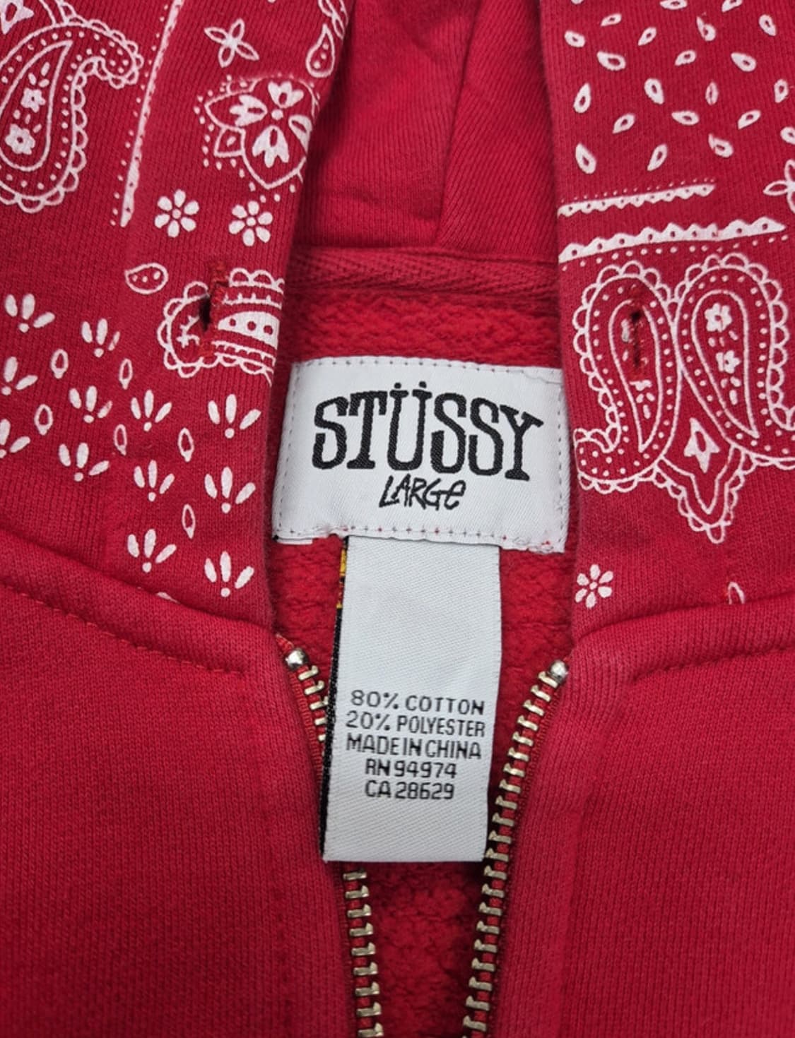 스투시 페이즐리 패턴 후드 상품이미지8