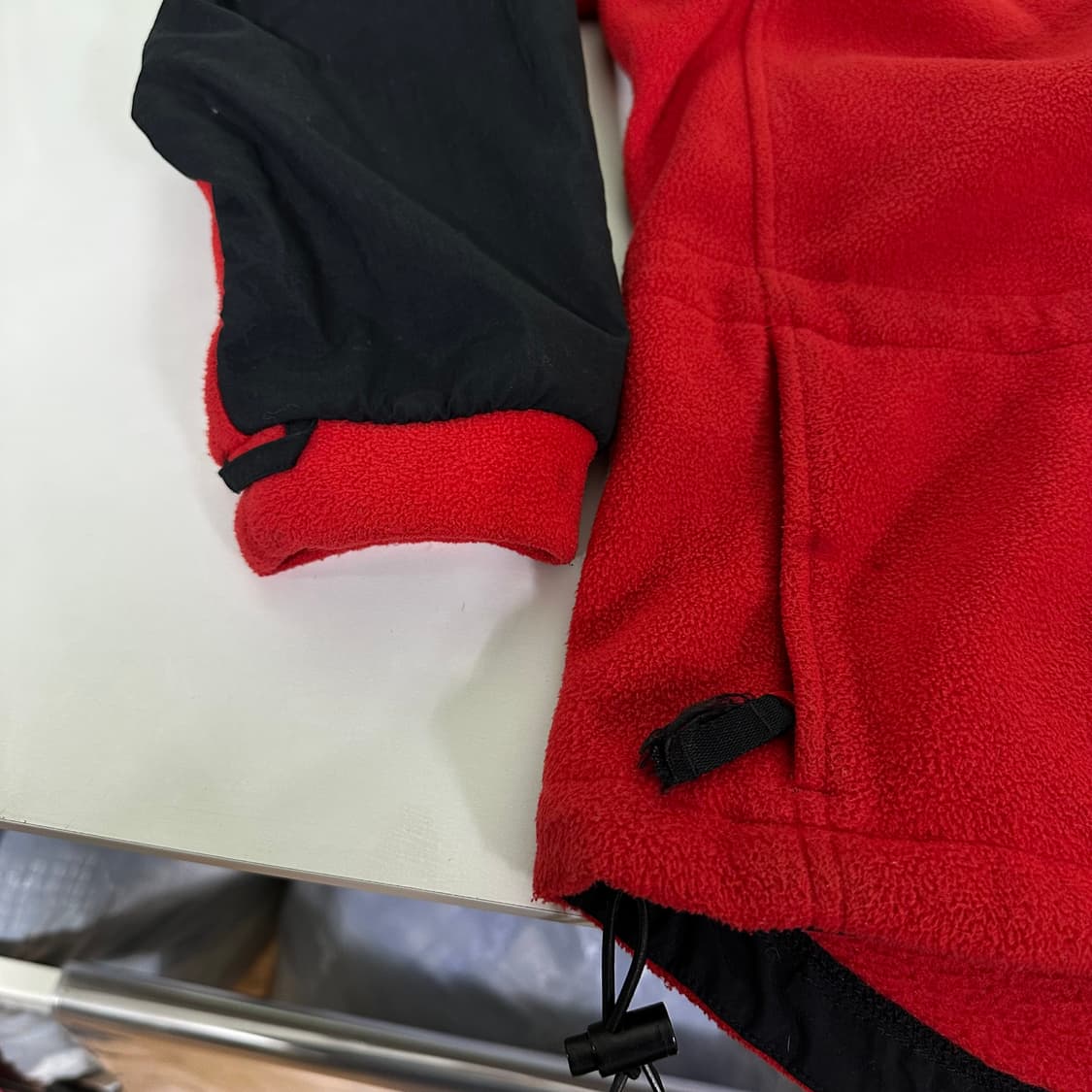 M 컬럼비아 레드블랙 나일론배색 플리스자켓 상품이미지4