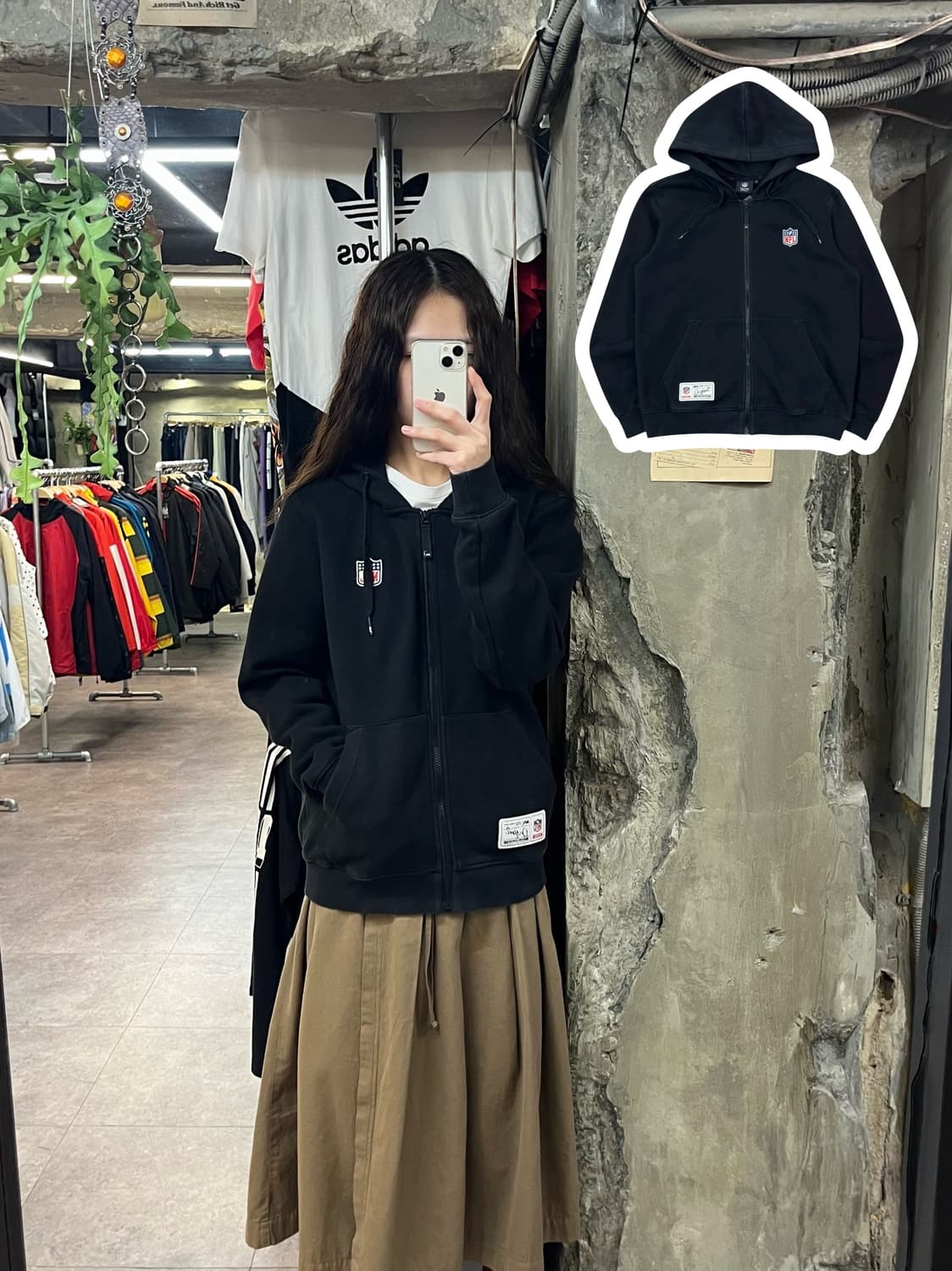 NFL 후드집업 블랙 S #csz1845 상품이미지1