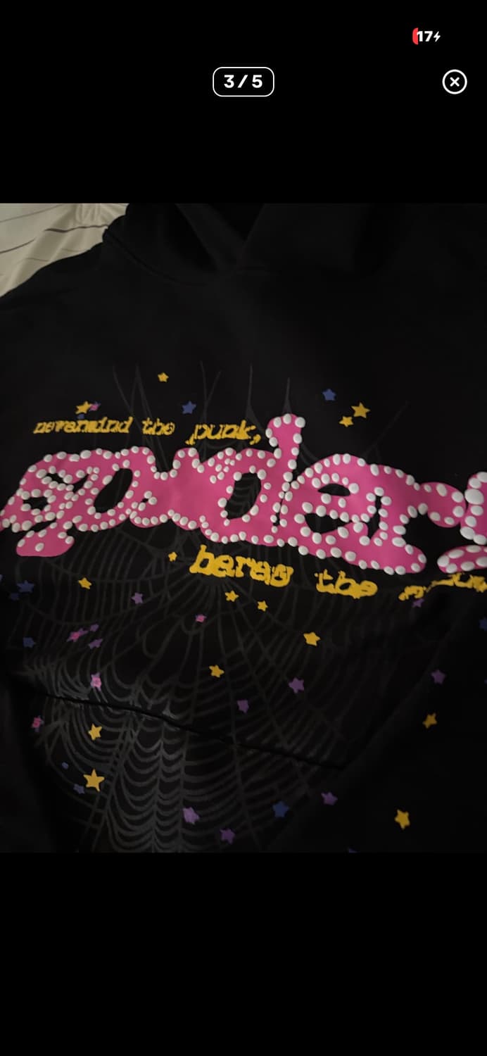 Sp5der 블랙 스파이더 후드집업 상품이미지2