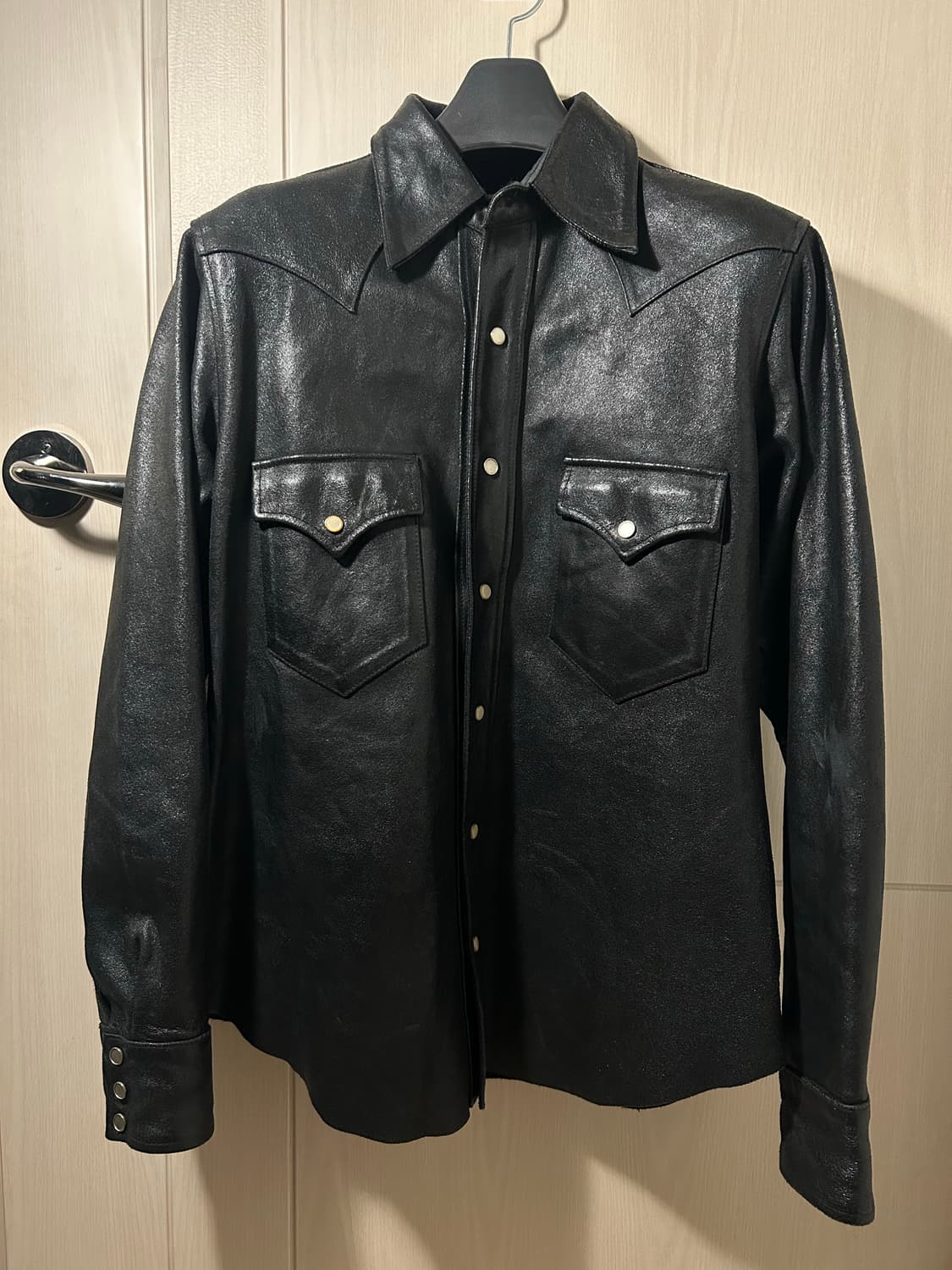 Cow Skin Suede 웨스턴 레더 셔츠 자켓 상품이미지6