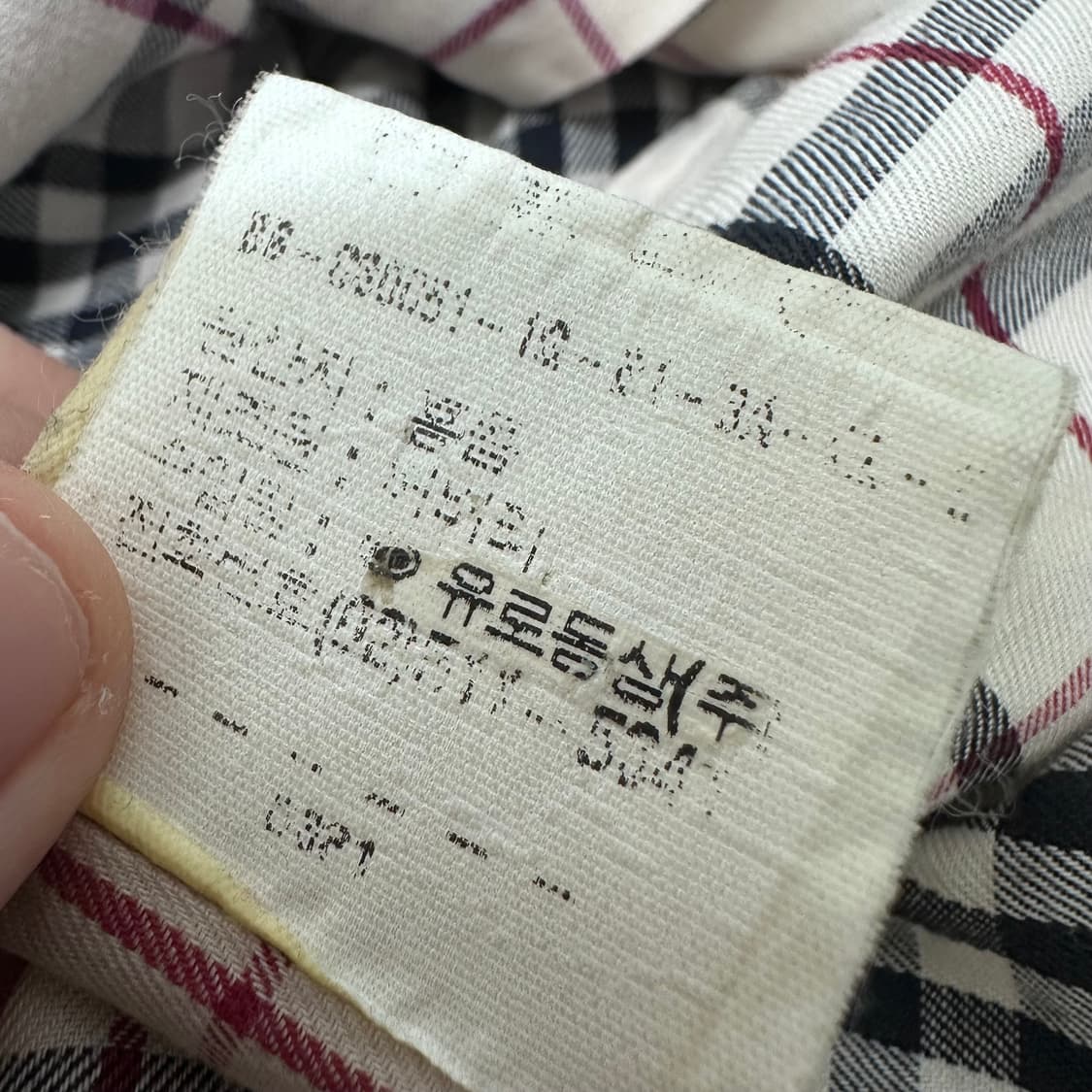 BURBERRY 버러리 정품 매장판 체크패턴 셔츠 L 상품이미지9