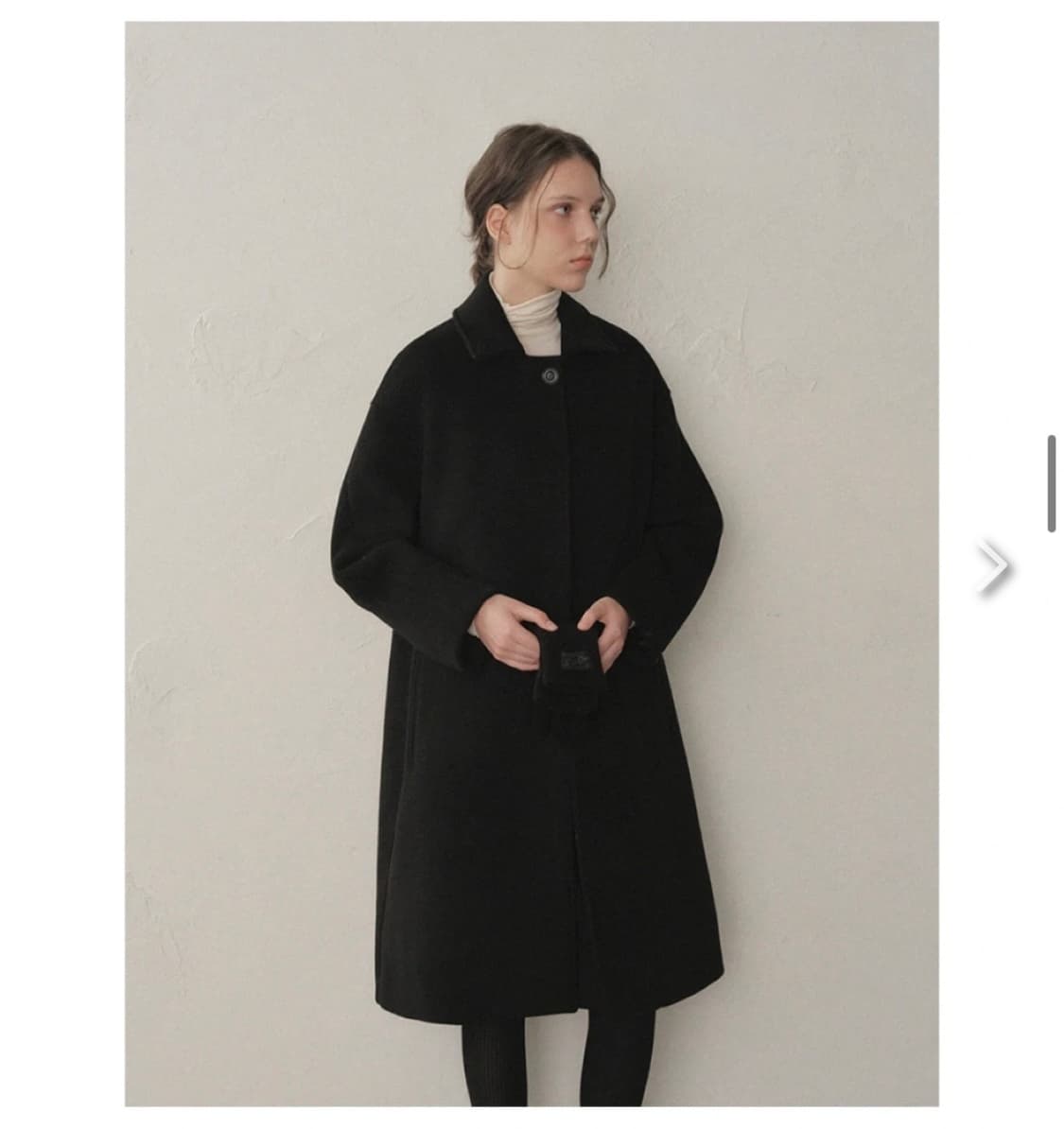 오로 닛트 오버핏 울코트 상품이미지2