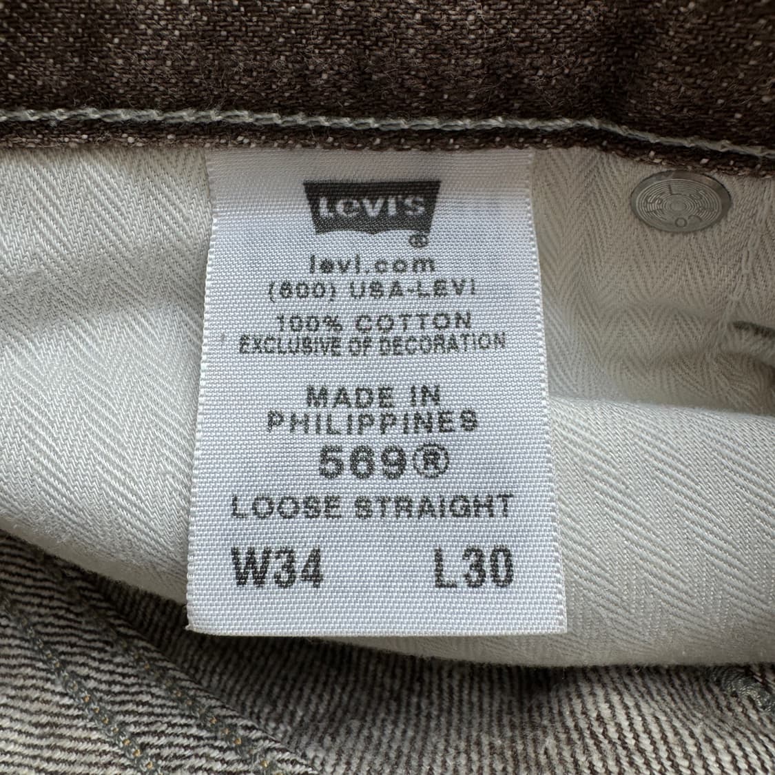 리바이스 00s 569 와이드 데님팬츠 브라운 상품이미지9