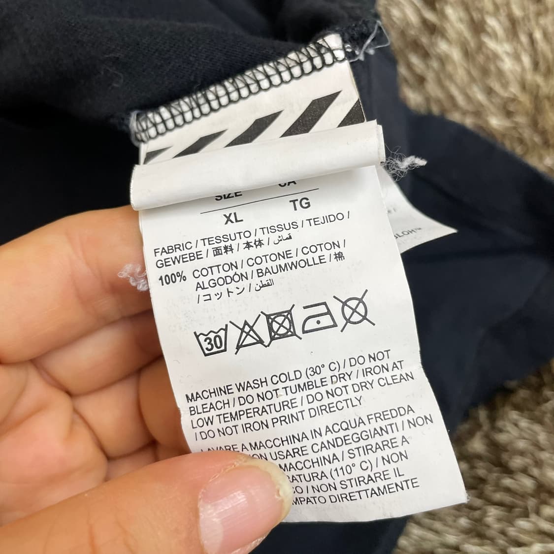 오프화이트 Off-White MOTO SPLICED 반팔 티셔츠 XL 상품이미지3