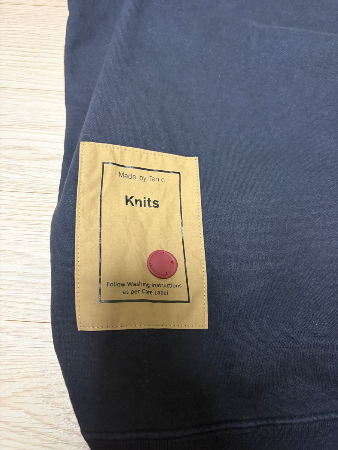 텐씨(Ten-C) 가먼트다잉 맨투맨 (L, 네이비) 상품이미지2