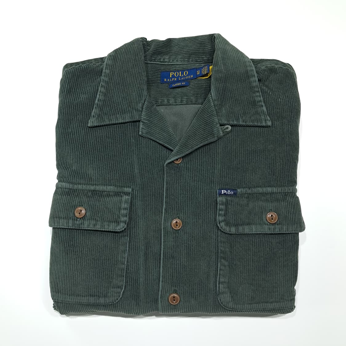 CK026 XS 폴로 QR인증 코듀로이 포레스트그린 워크 셔츠 남방 상품이미지9