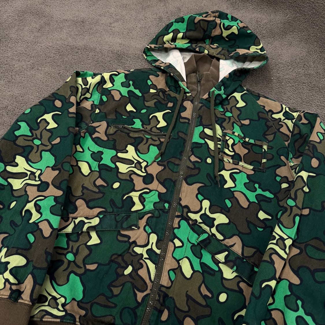 [정품/M] 00s 아디다스 세이프티 카모 트랙 후드자켓 상품이미지1