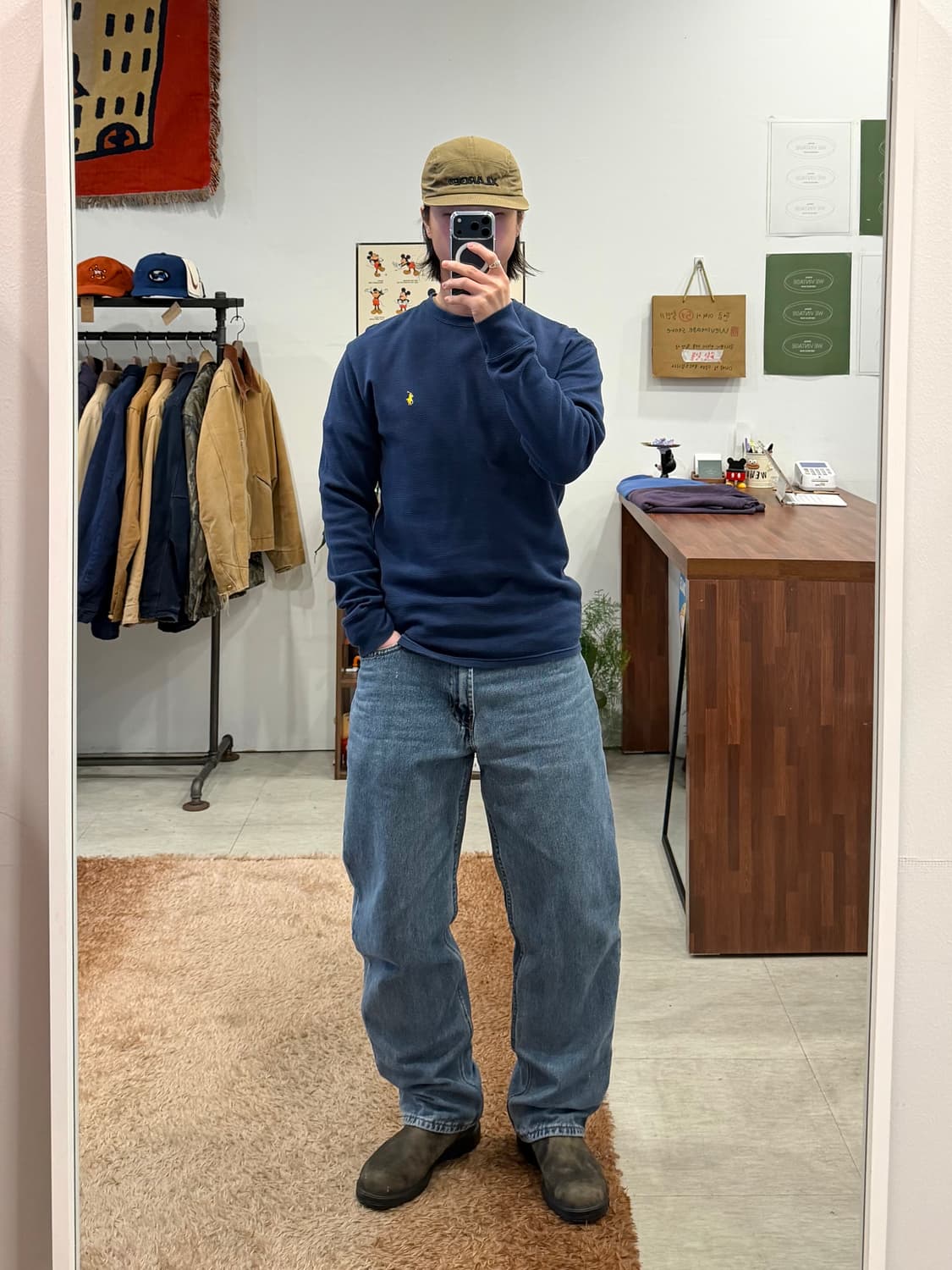 Polo ralph lauren 폴로 랄프로렌 와플 니트 스웻 (navy 상품이미지2