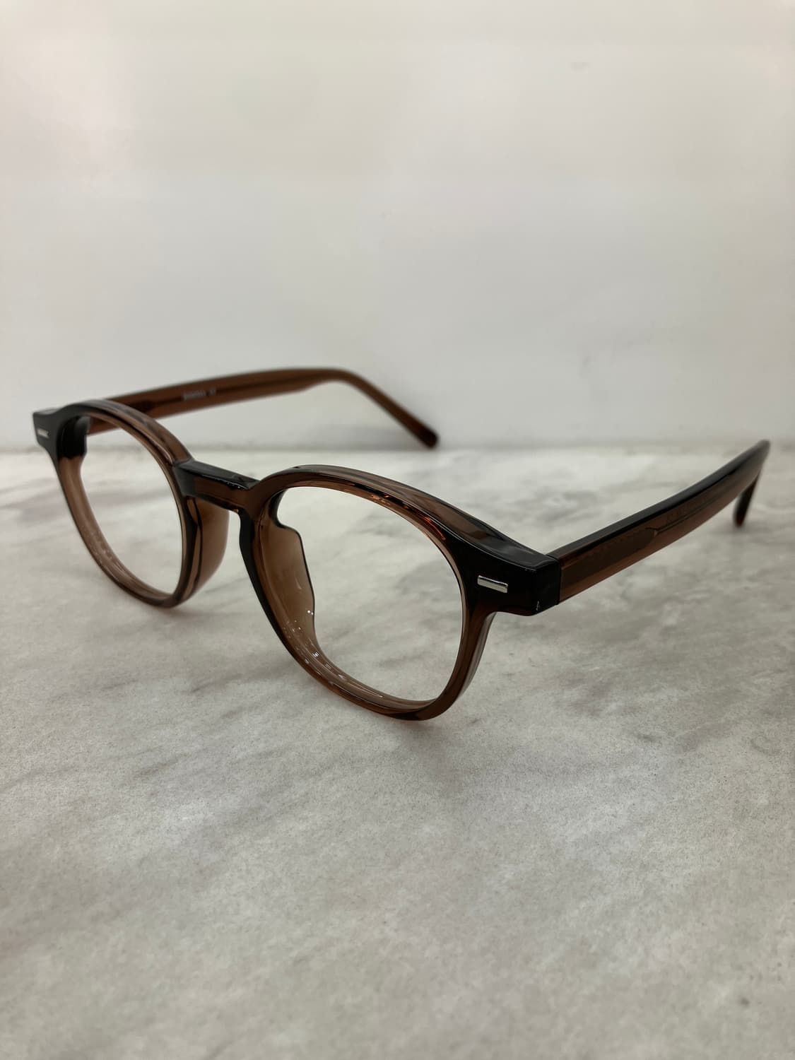 B88 DMN 투명 브라운 웰링턴 뿔테 안경128 상품이미지7